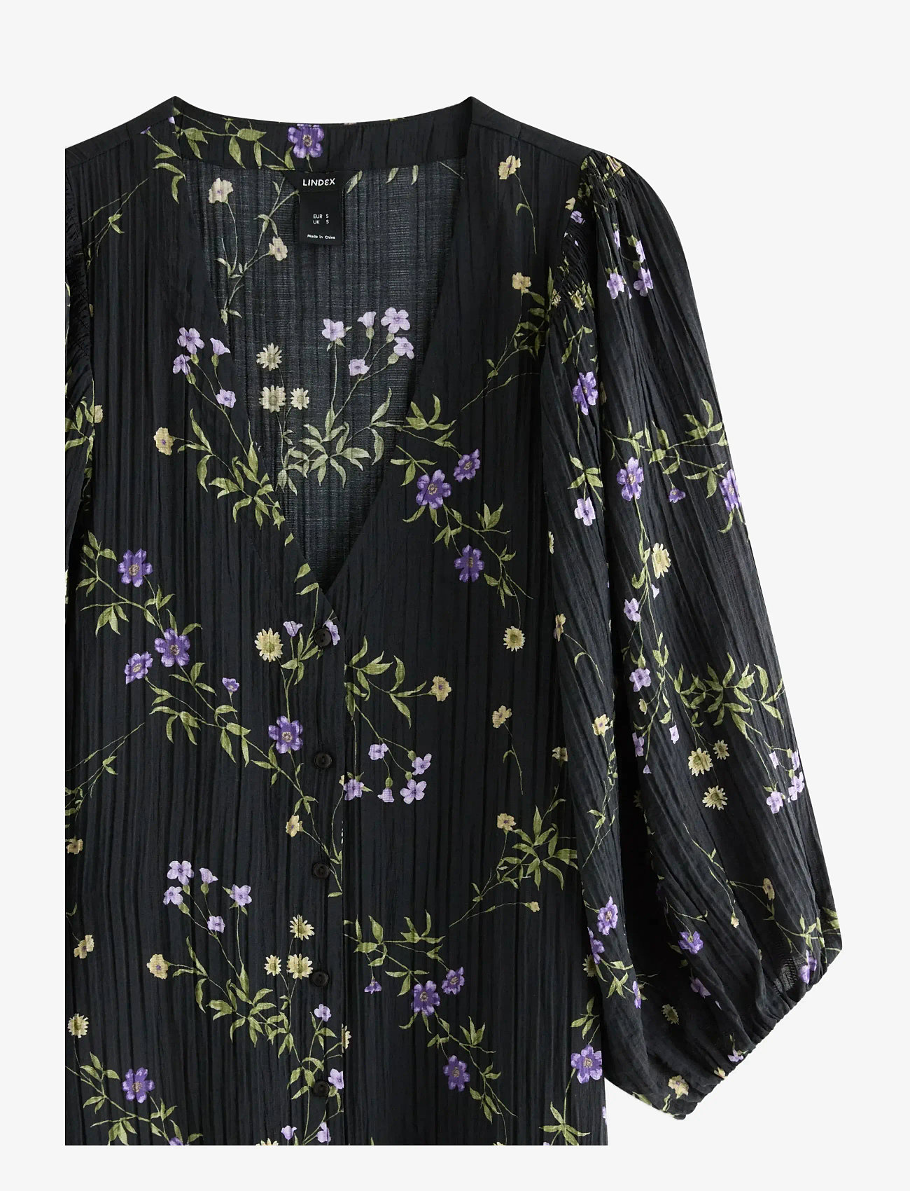 Lindex - Long-sleeved midi dress - särkkleidid - black - 3