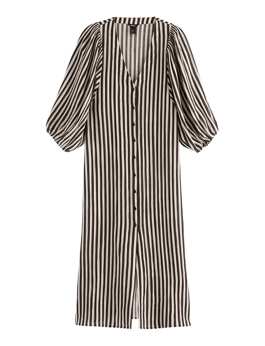 Lindex - Long-sleeved midi dress - hemdkleider - dark brown - 1