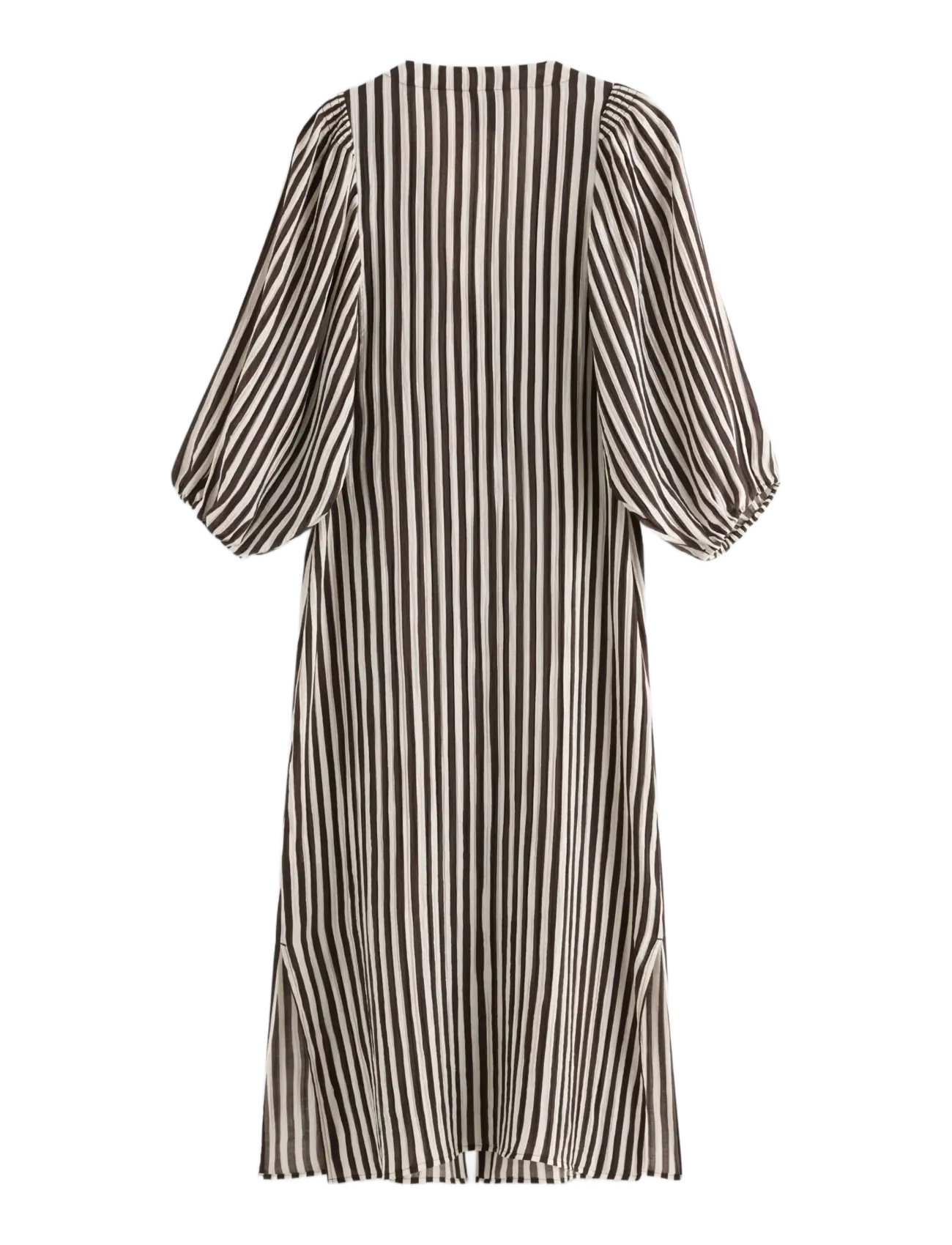 Lindex - Long-sleeved midi dress - skjortekjoler - dark brown - 2