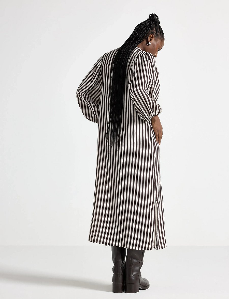Lindex - Long-sleeved midi dress - hemdkleider - dark brown - 3