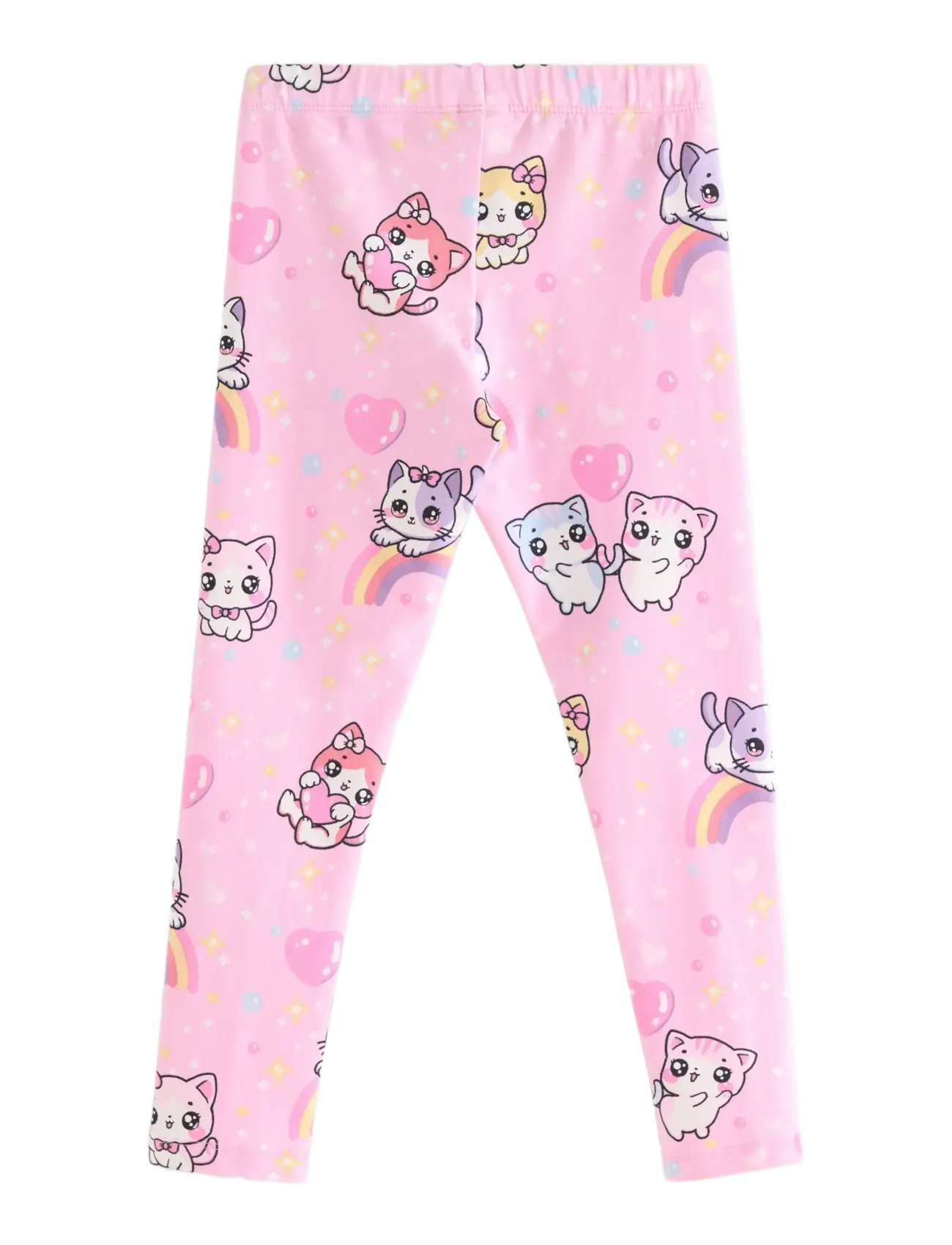 Lindex - Leggings SJ AOP cats and stars - light pink - 2