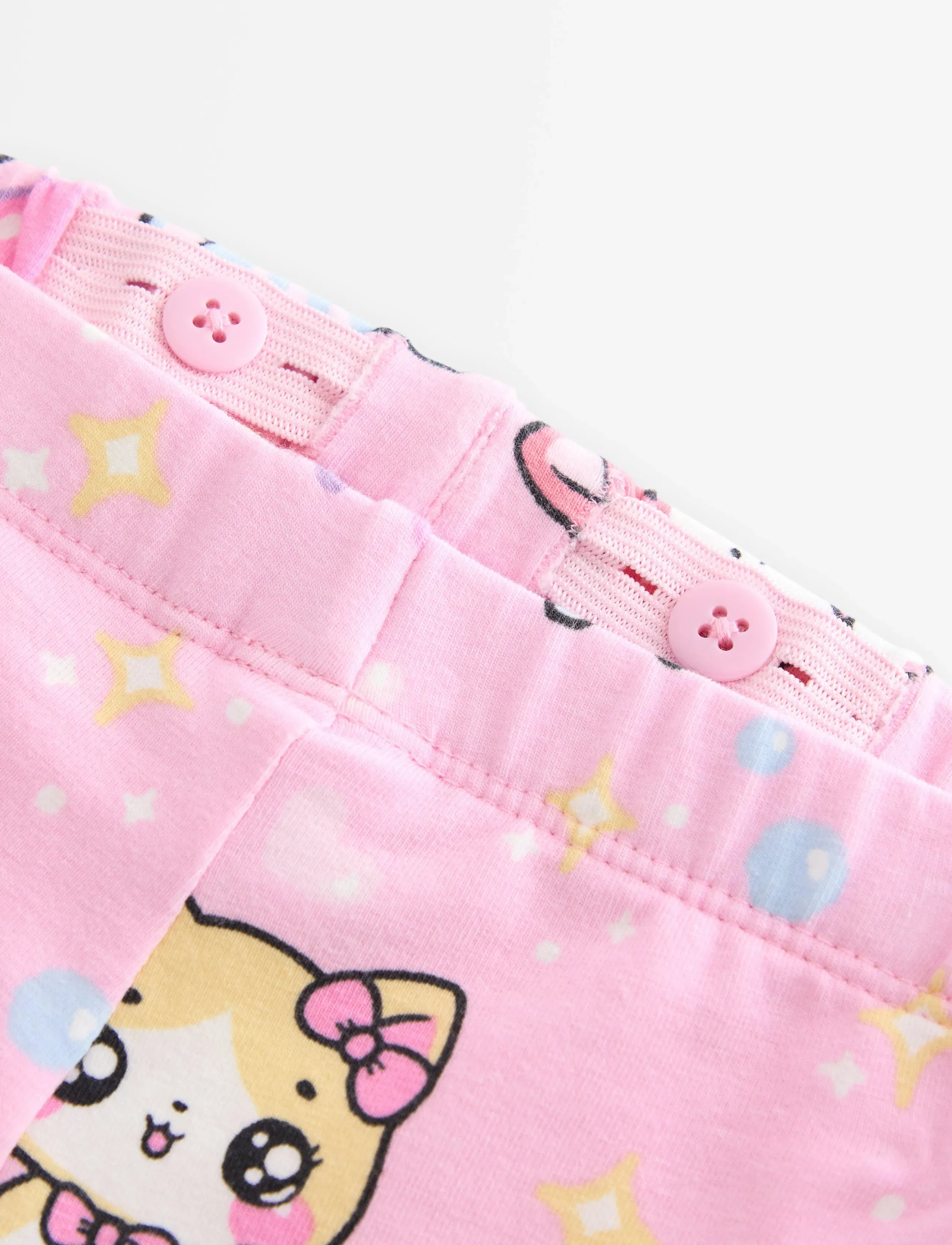 Lindex - Leggings SJ AOP cats and stars - light pink - 4