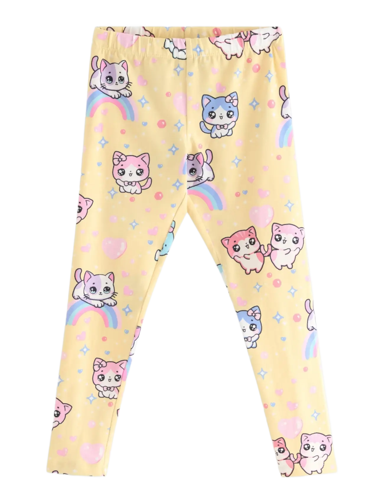 Lindex Leggings SJ AOP cats and stars - Retuusid - LIGHT YELLOW / yellow