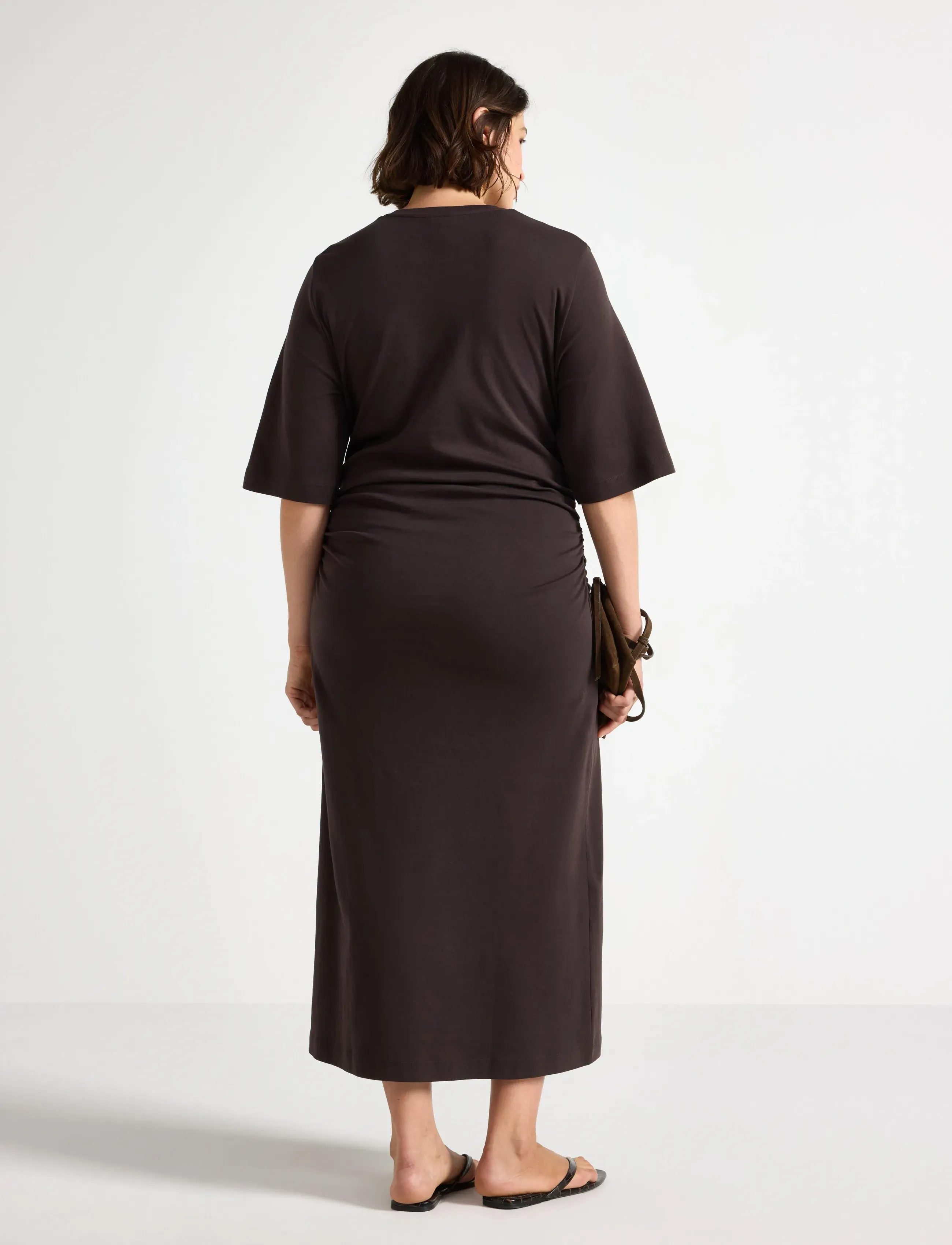 Lindex - Maxi dress in jersey - maxiklänningar - dark brown - 3