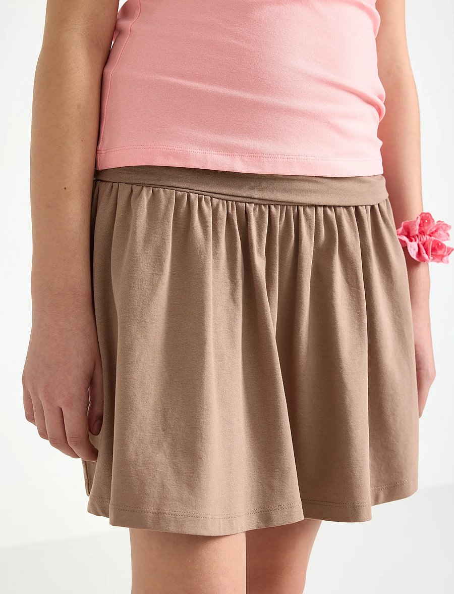 Lindex - Flounce skirt - miniseelikud - light dusty brown - 0