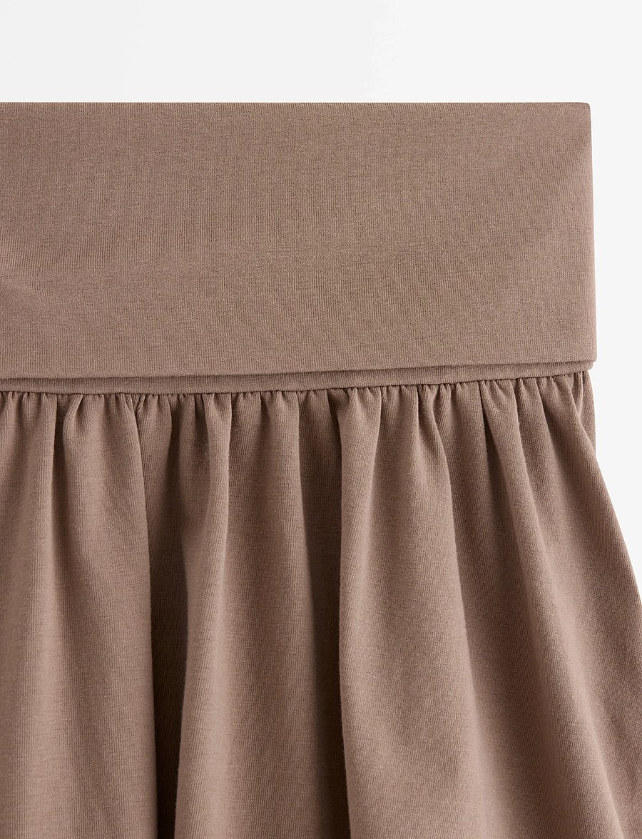 Lindex - Flounce skirt - miniseelikud - light dusty brown - 4