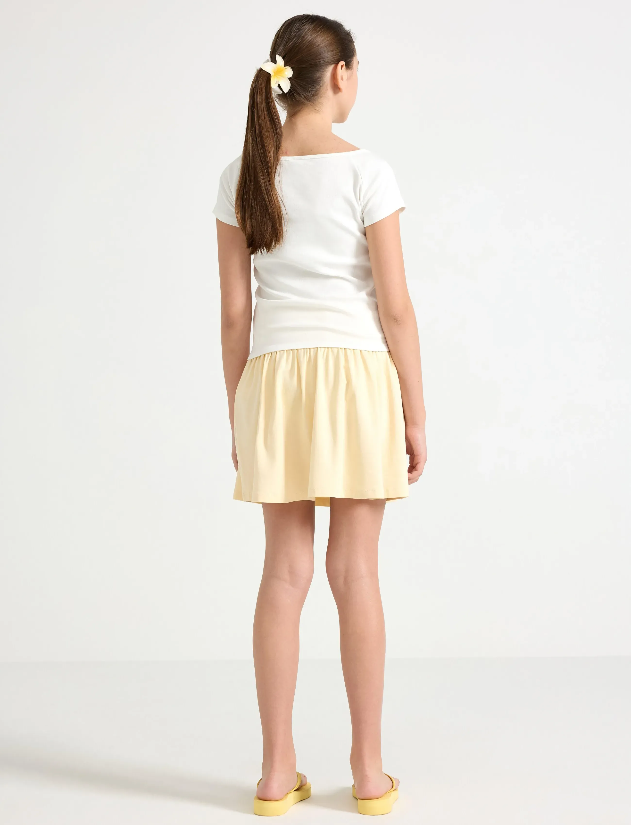 Lindex - Flounce skirt - miniseelikud - light yellow - 3