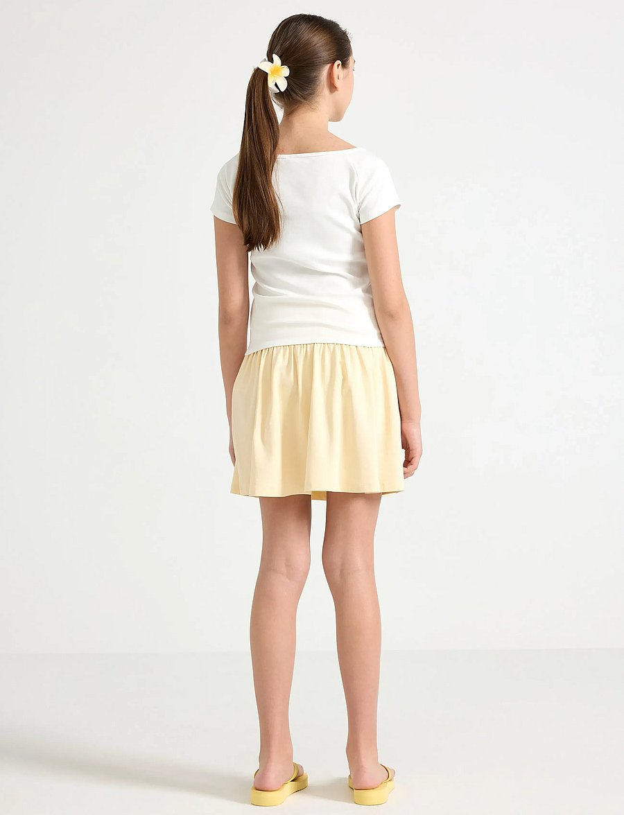 Lindex - Flounce skirt - korte nederdele - light yellow - 3