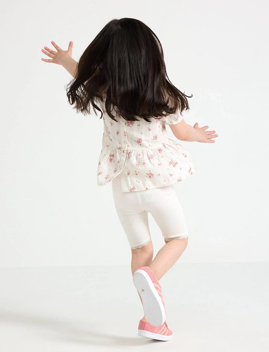 Lindex - Cycling shorts with lace trim - cykelshorts - light dusty white - 3
