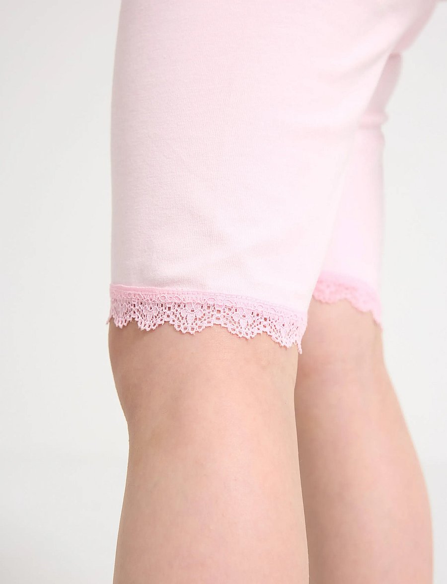 Lindex - Cycling shorts with lace trim - cycling shorts - light pink - 4