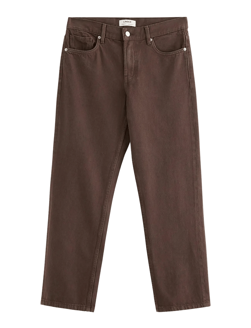 Lindex - STRAIGHT jeans with regular waist - straight jeans - dark dusty brown - 1