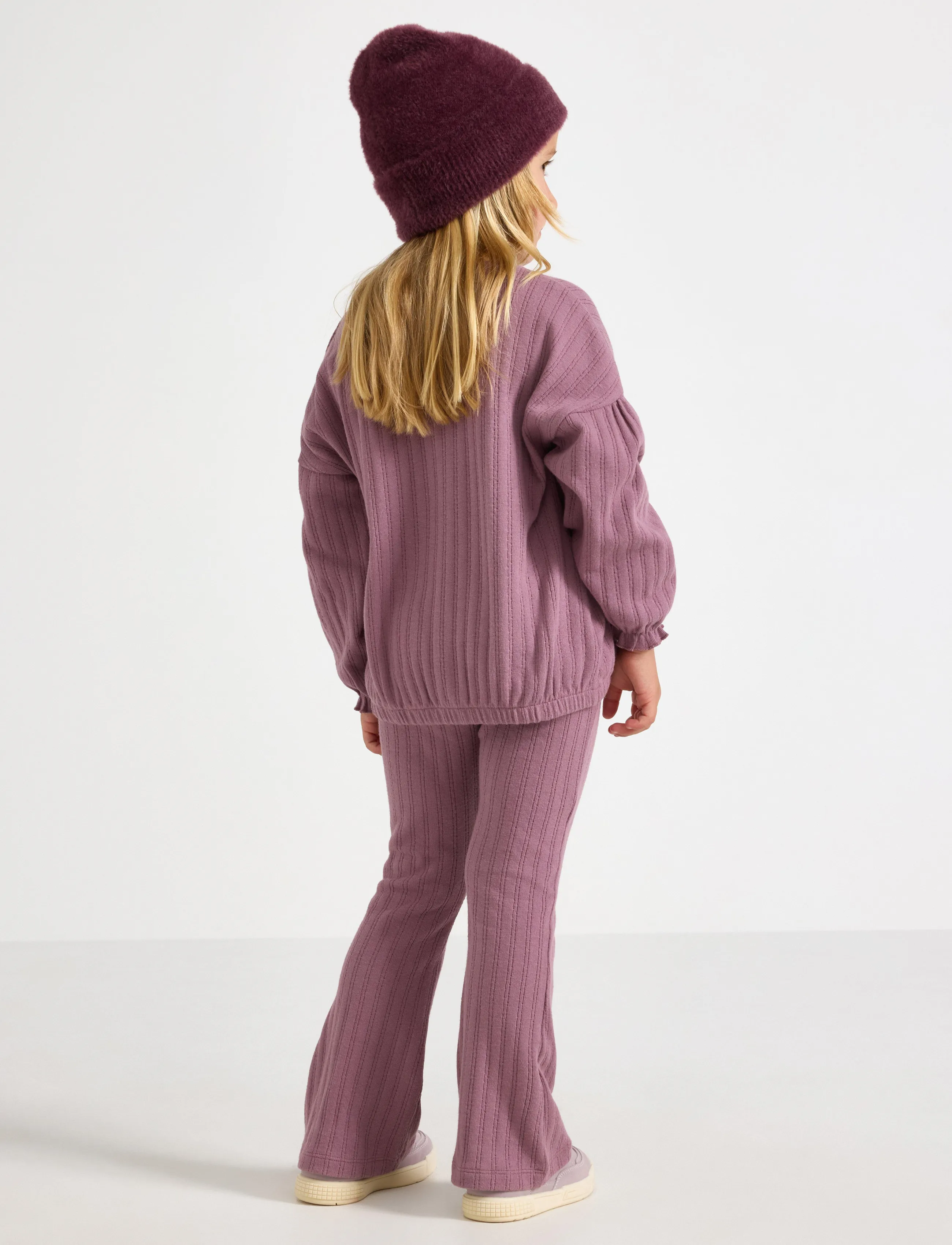 Lindex - Flared jersey trousers - dusty lilac - 3