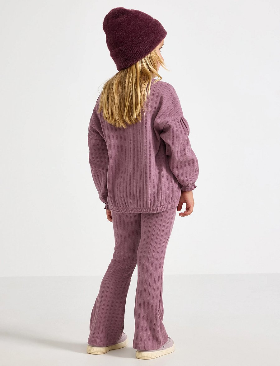 Lindex - Flared jersey trousers - babybyxor - dusty lilac - 3