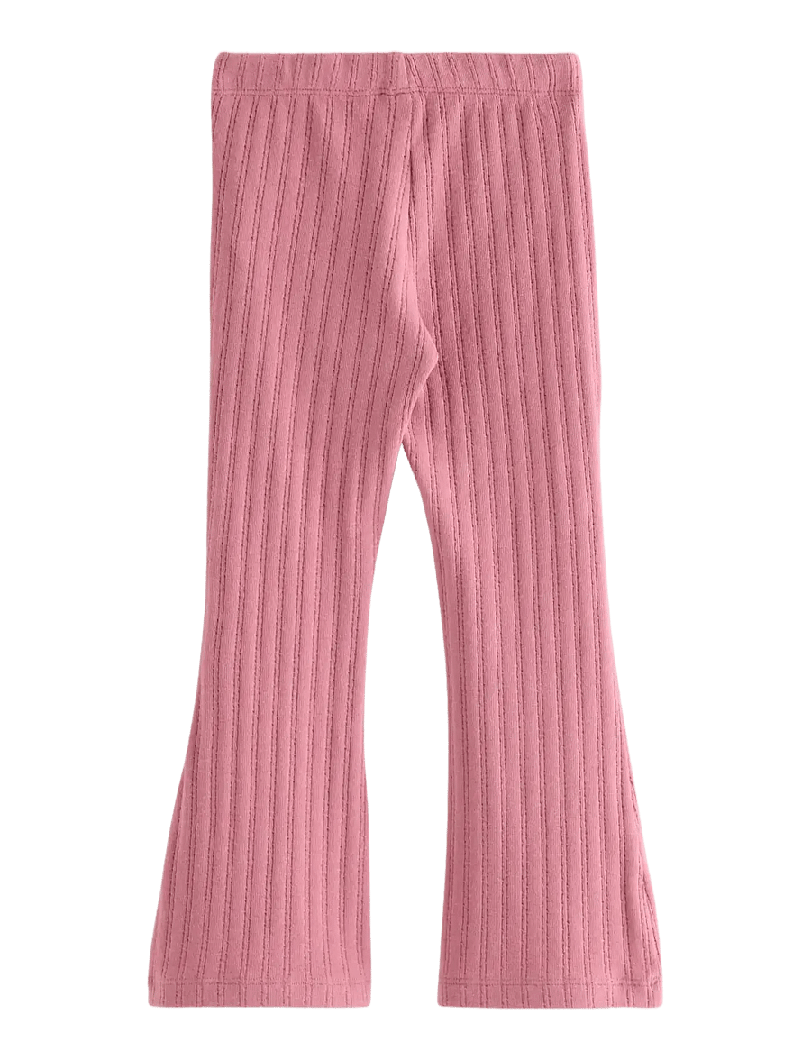 Lindex - Flared jersey trousers - babybukser - dusty pink - 1