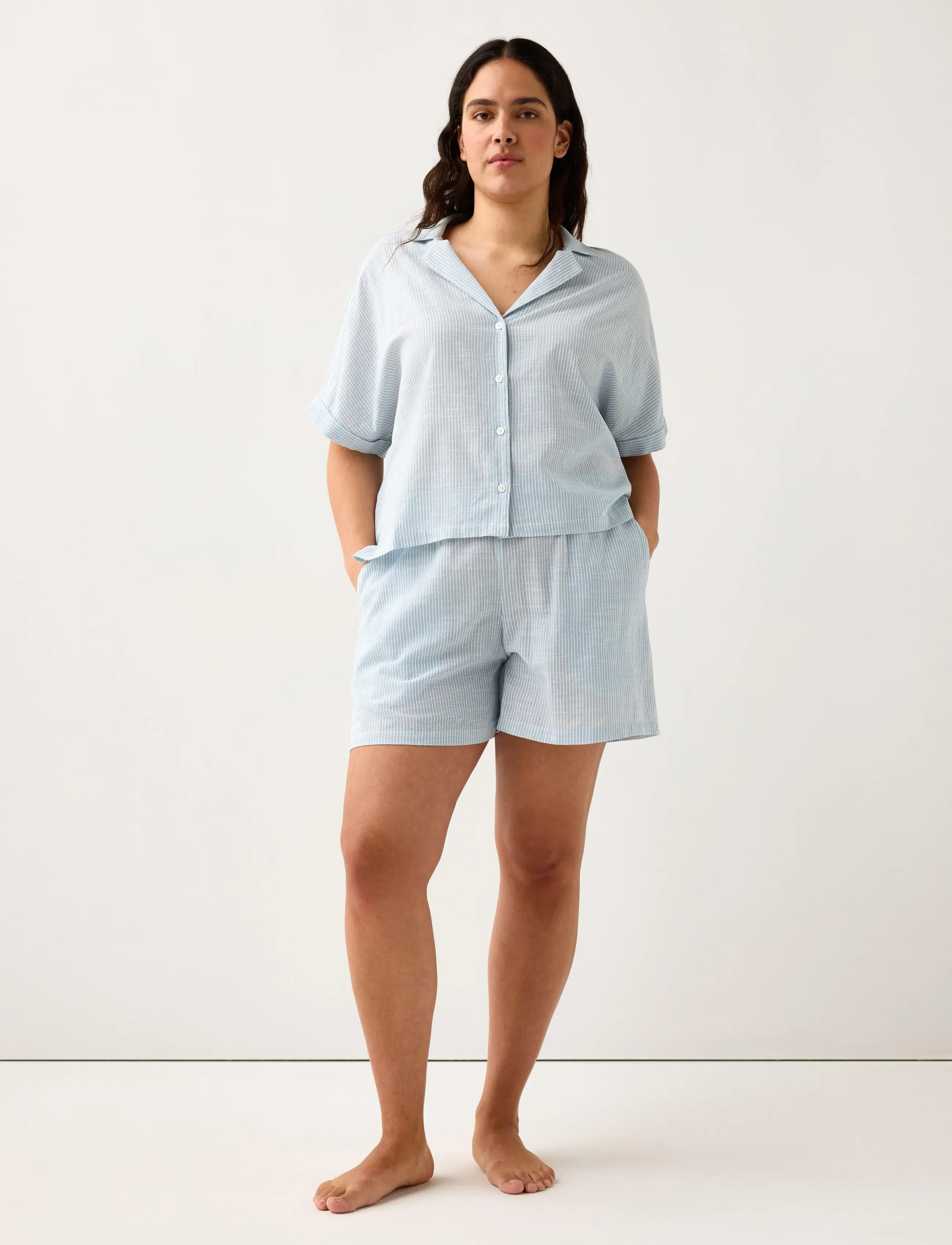 Lindex Pyjama Set, XS, Night & Loungewear, Blau - Pyjamas (set), Frauen