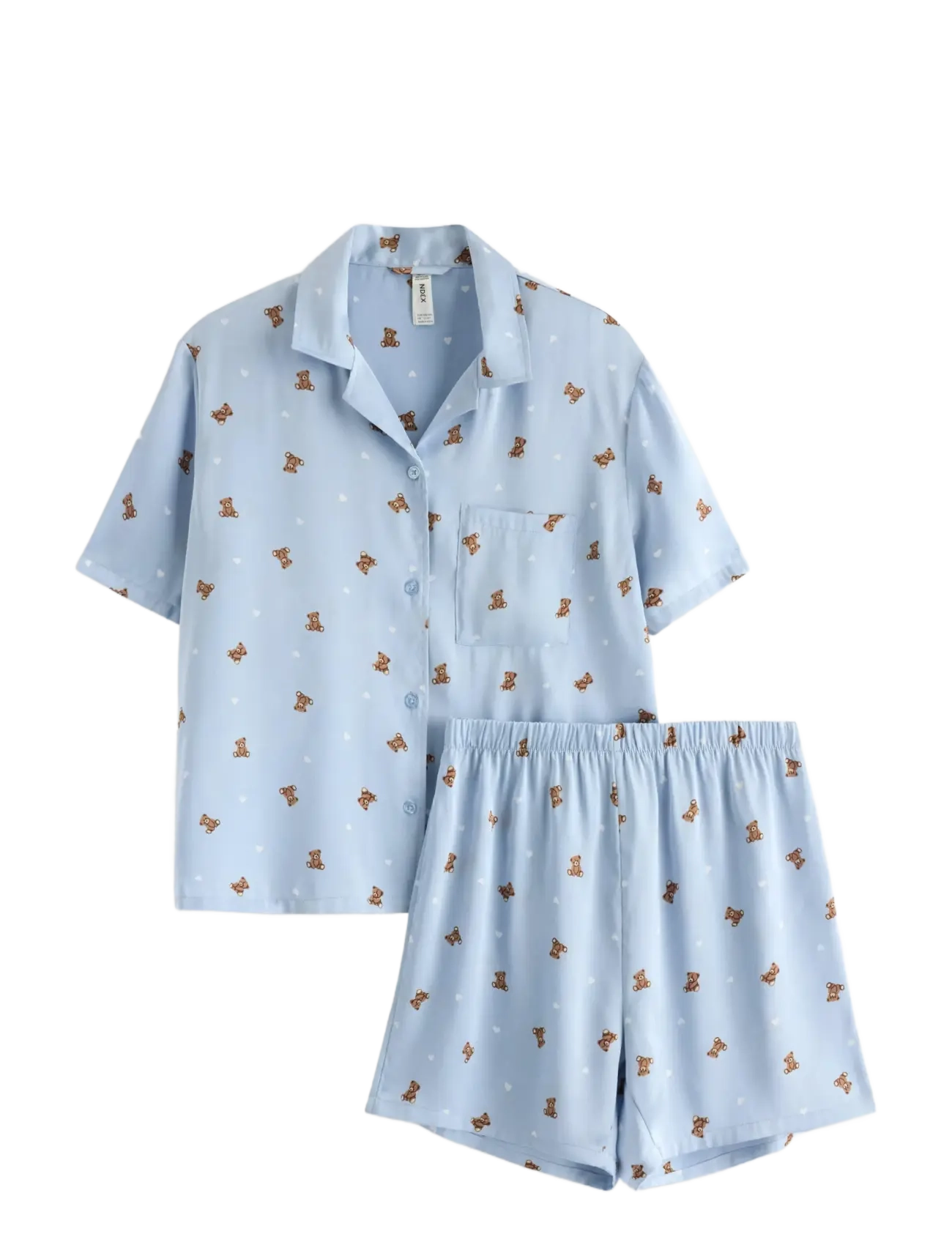 LINDEX Pyjama Set In Satin Blau - 128 - Kinder