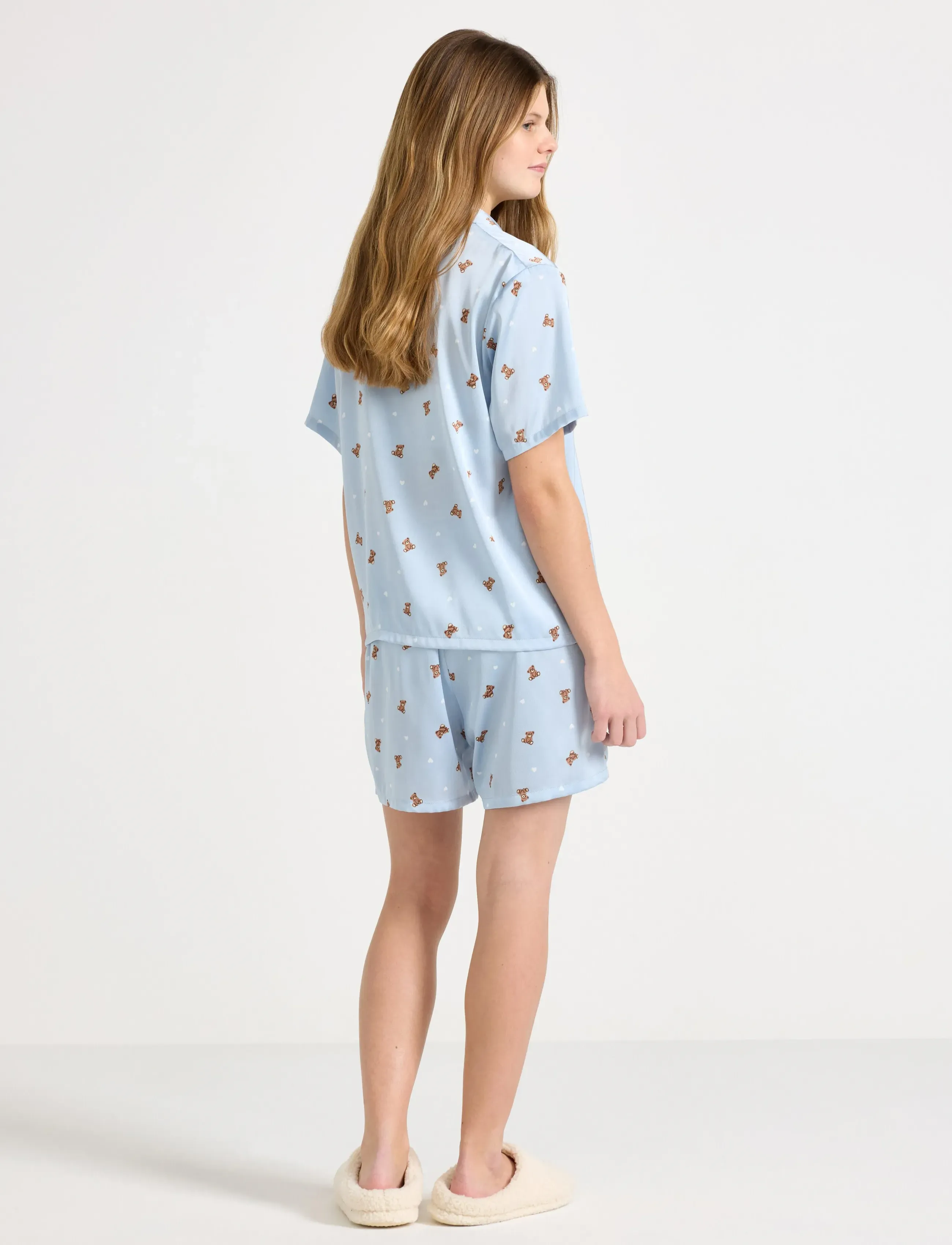 Lindex - Pyjama set in satin - sets - light blue - 3