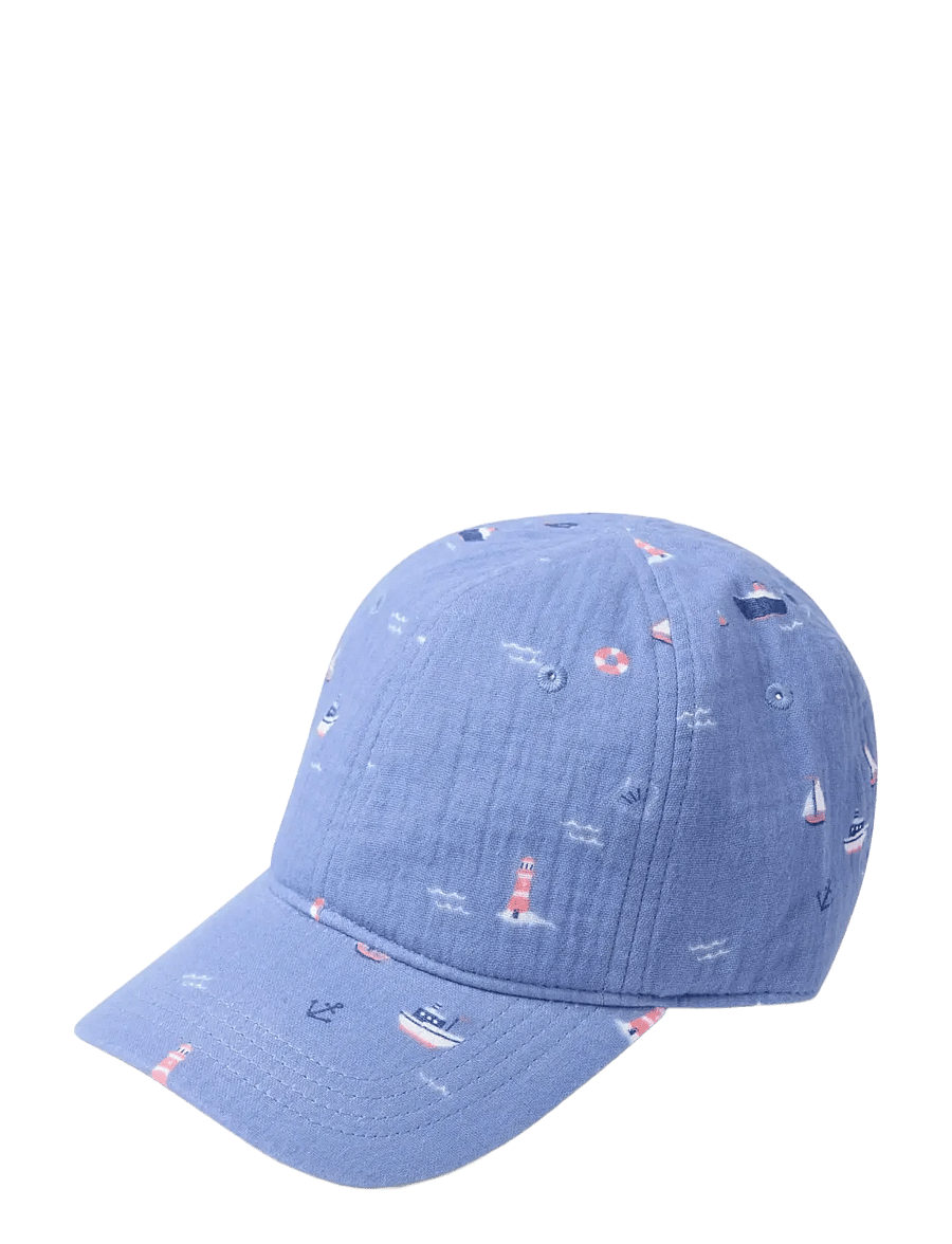 Lindex - Cap in cotton gauze - kasketter & caps - blue - 0