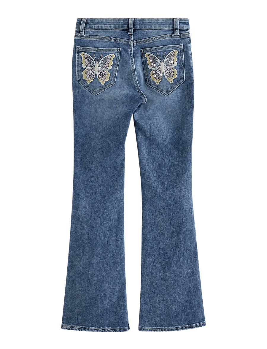 Lindex - FREJA Flared leg jeans with decorated back pockets - bootcut jeans - denim - 2