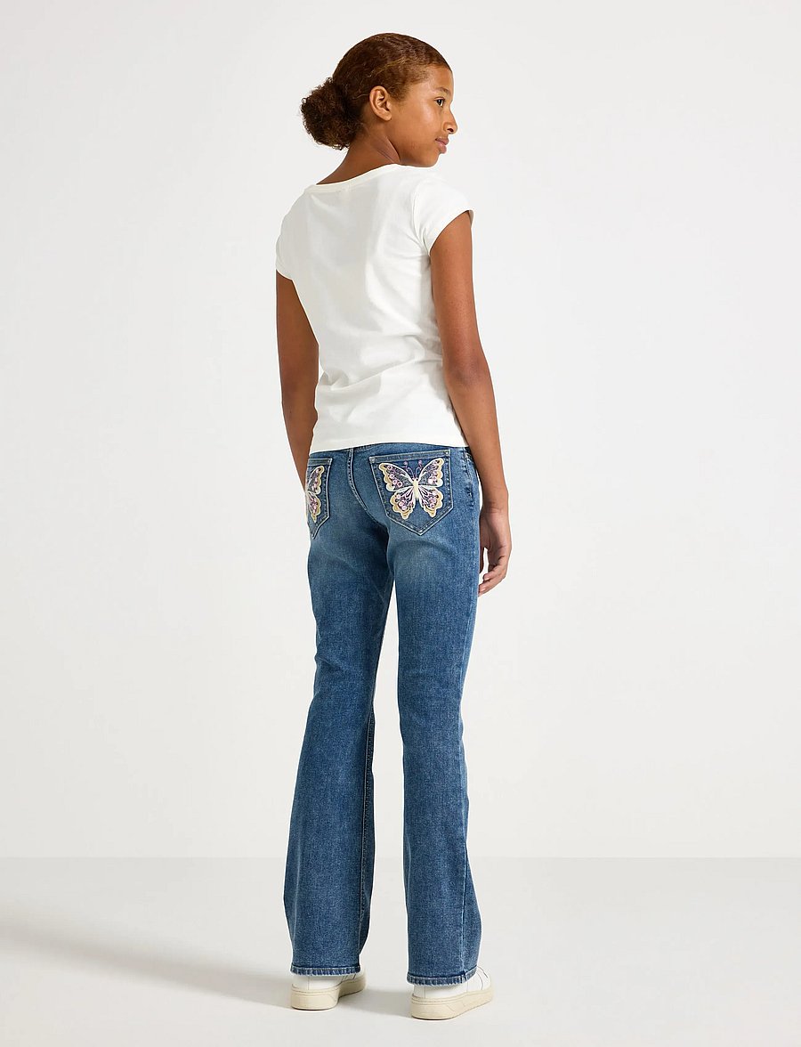 Lindex - FREJA Flared leg jeans with decorated back pockets - bootcut jeans - denim - 3