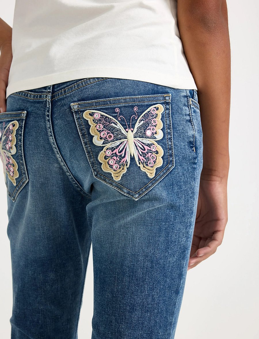 Lindex - FREJA Flared leg jeans with decorated back pockets - bootcut jeans - denim - 4