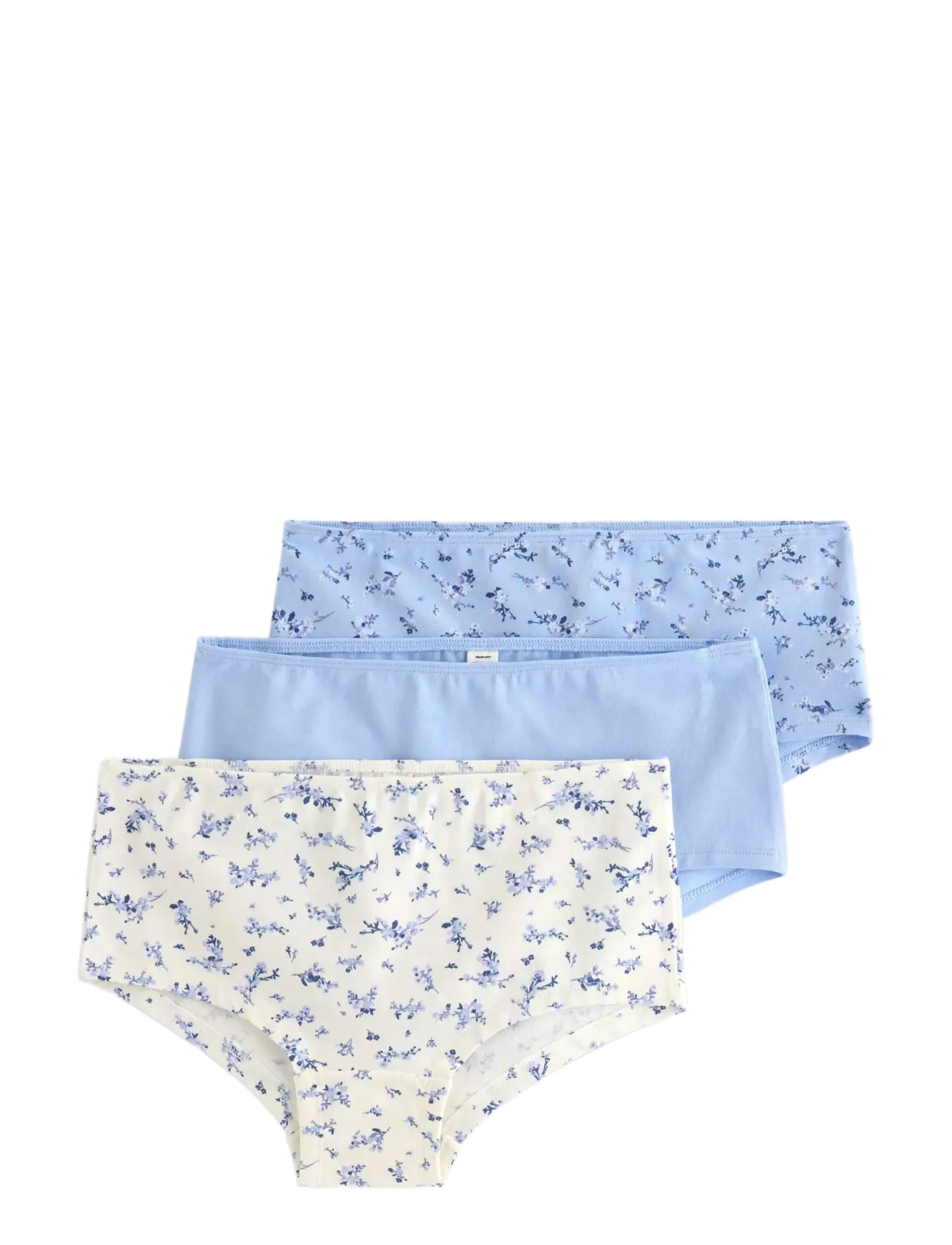 Lindex Brief Hipster 3p small flowers - Kleidung - LIGHT BLUE / blue