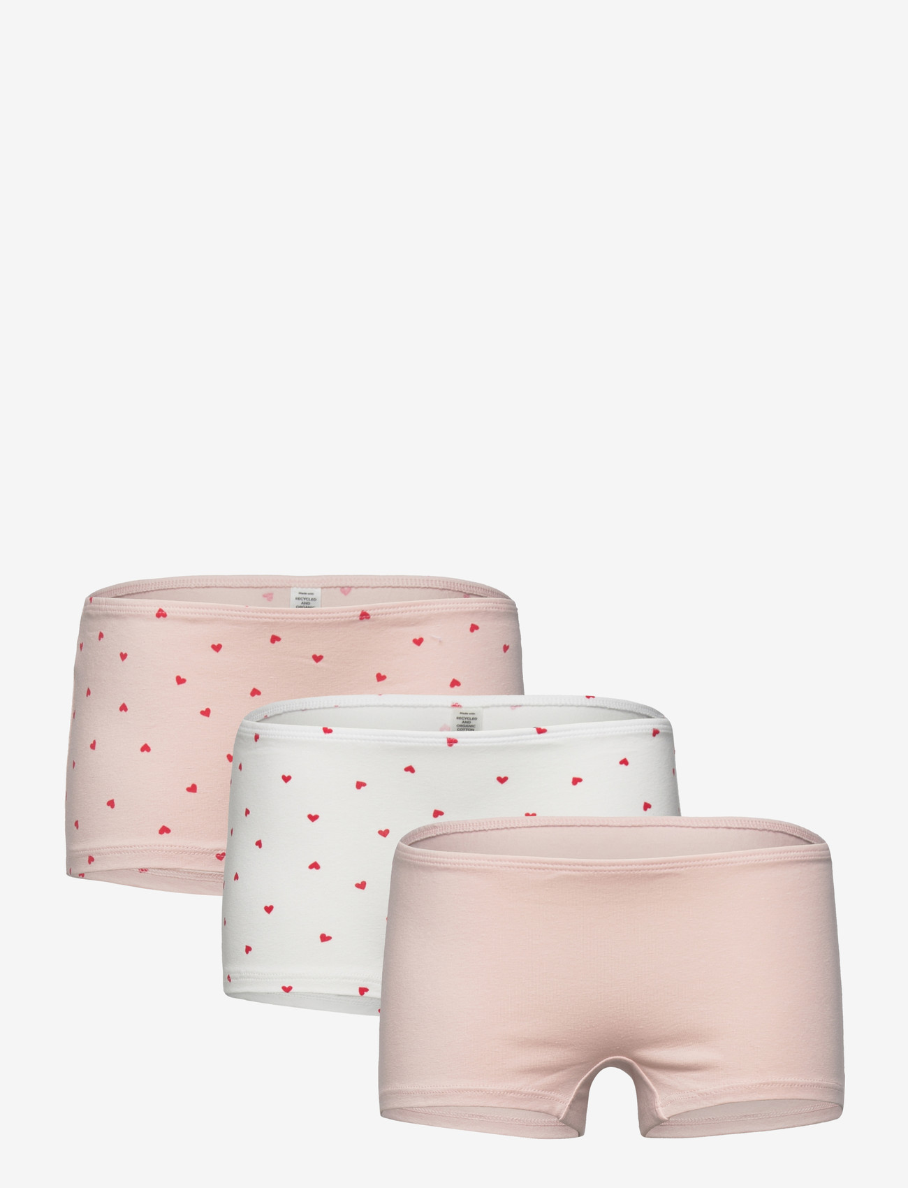 Lindex - Brief Boxer 3p hearts - aluspüksid - light dusty pink - 0