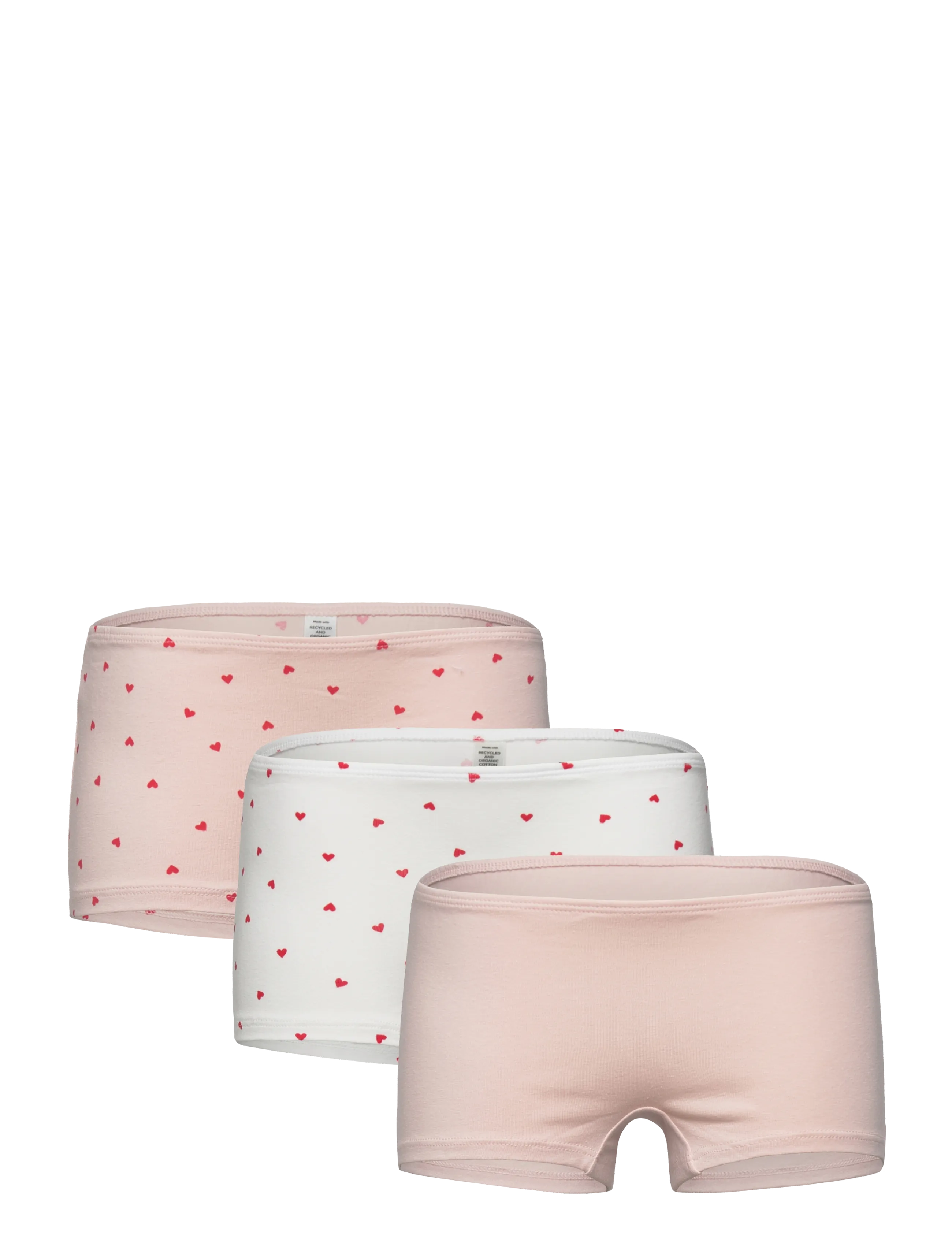 Lindex Brief Boxer 3p hearts - Bielizna - LIGHT DUSTY PINK / multi