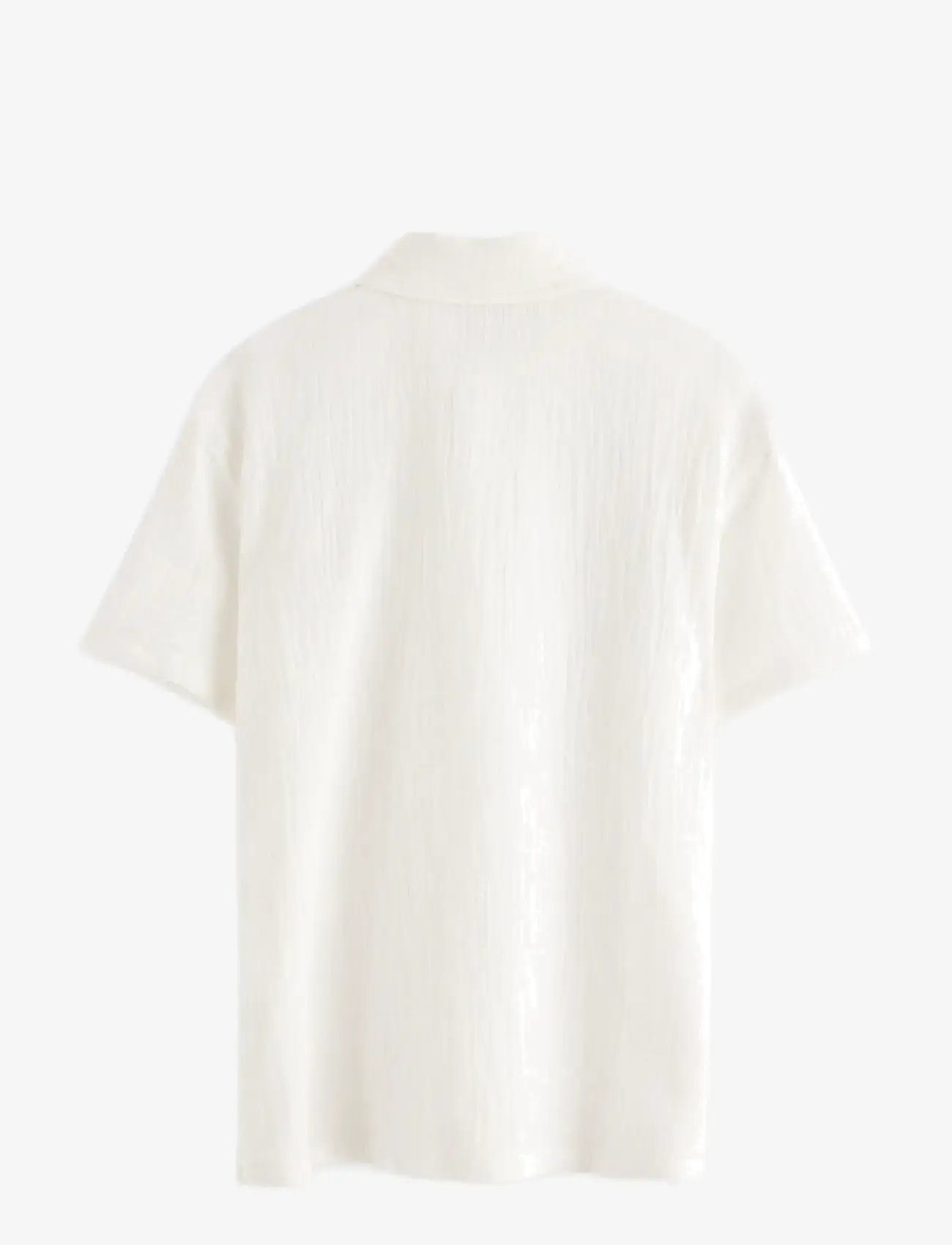 Lindex - Shirt in cotton gauze - kortærmede skjorter - off white - 2