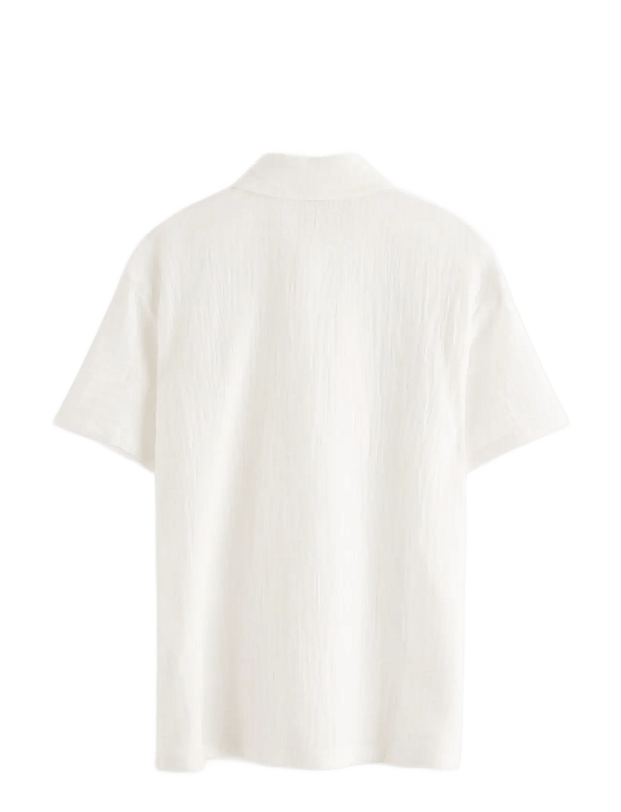 Lindex - Shirt in cotton gauze - overhemden met korte mouwen - off white - 2