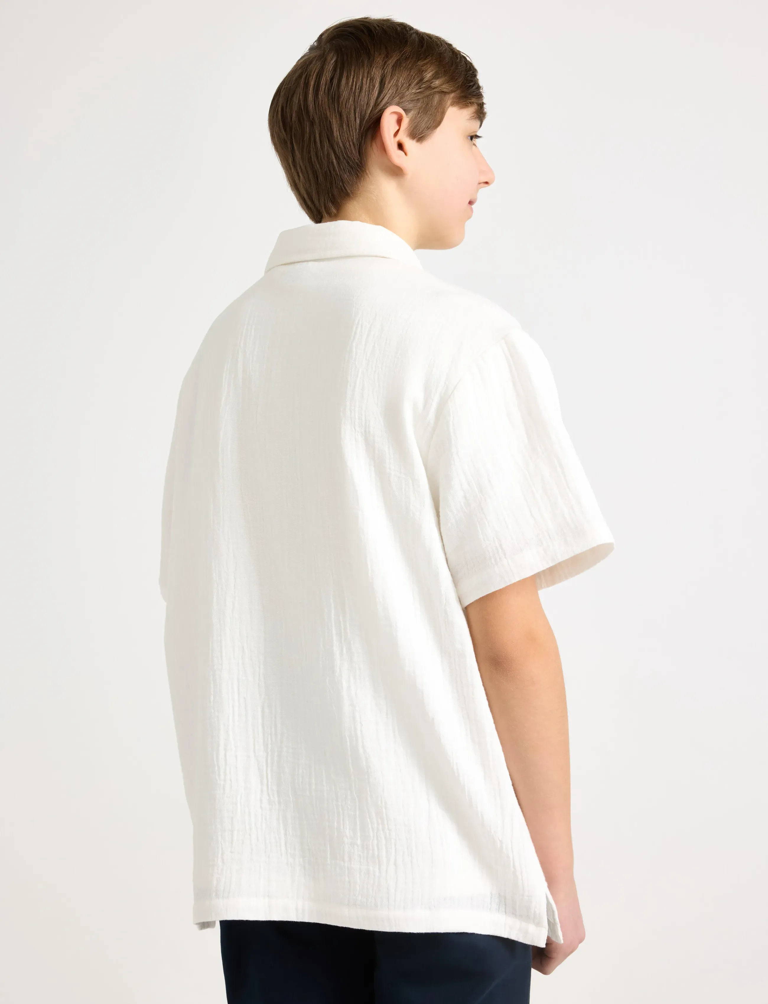 Lindex - Shirt in cotton gauze - overhemden met korte mouwen - off white - 3