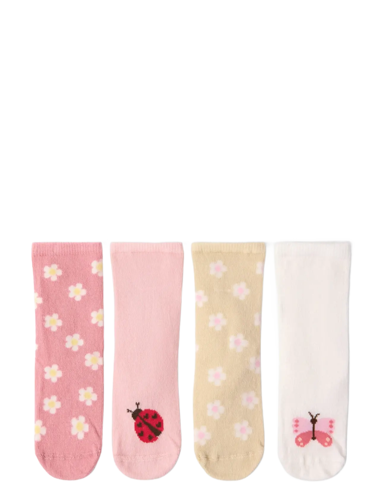 Lindex Socks 4 p w pattern - Kleidung - LIGHT DUSTY PINK / pink/rose