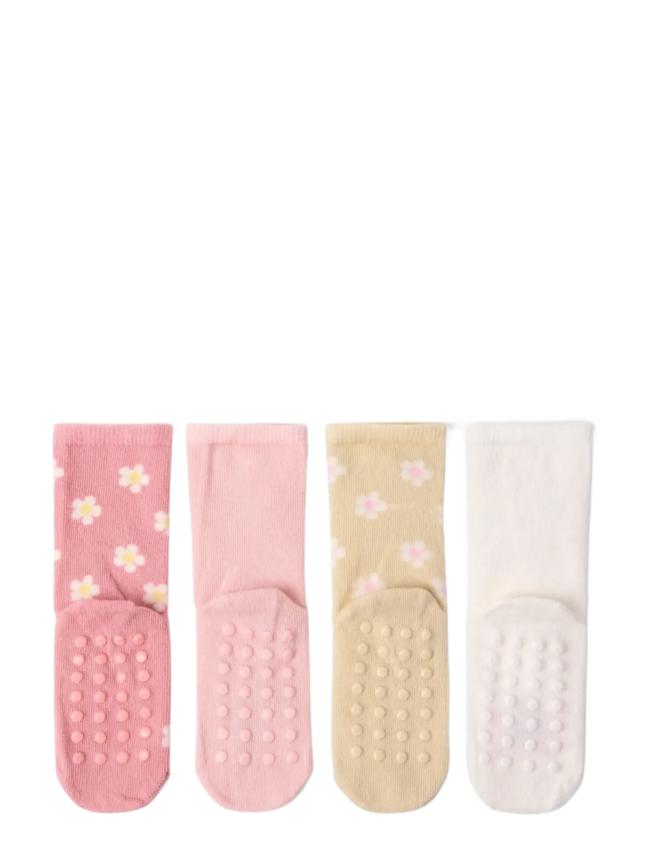 Lindex - Socks 4 p w pattern - light dusty pink - 1