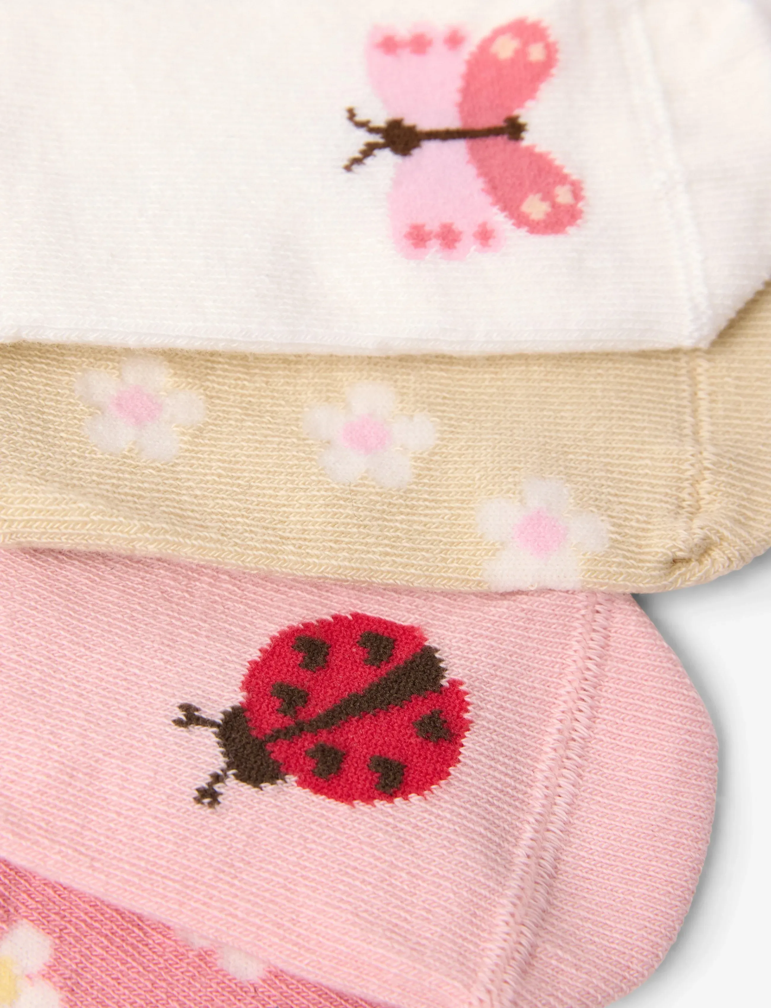 Lindex - Socks 4 p w pattern - light dusty pink - 2