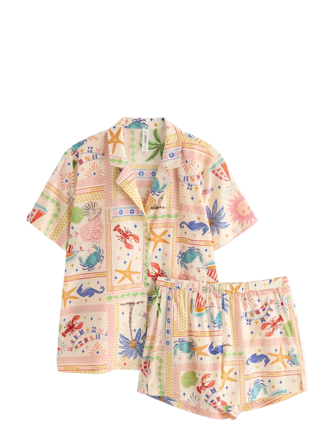 LINDEX Woven Pyjama Set Beige - L - Damen