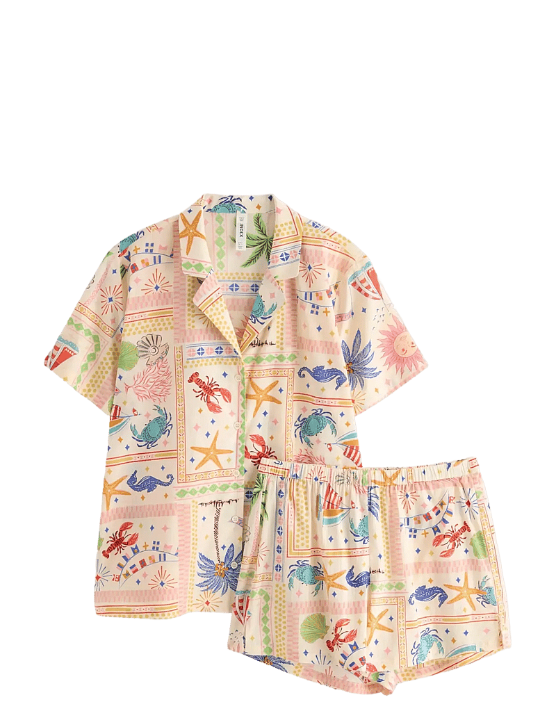 Lindex - Woven pyjama set - pidžaamad - light dusty beige - 1