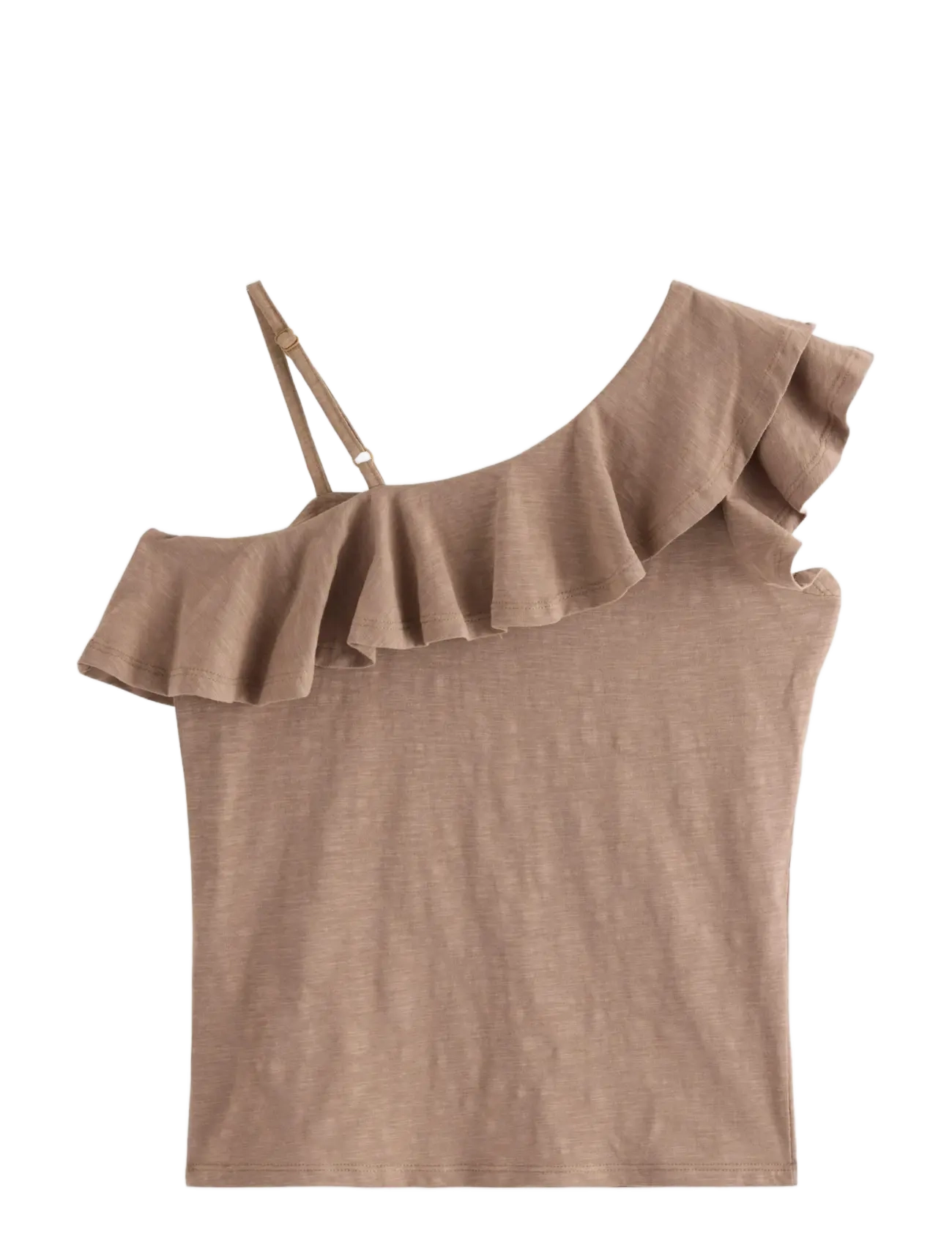 Lindex - Top in slub jersey with one shoulder design - topi bez piedurknēm - light dusty brown - 2