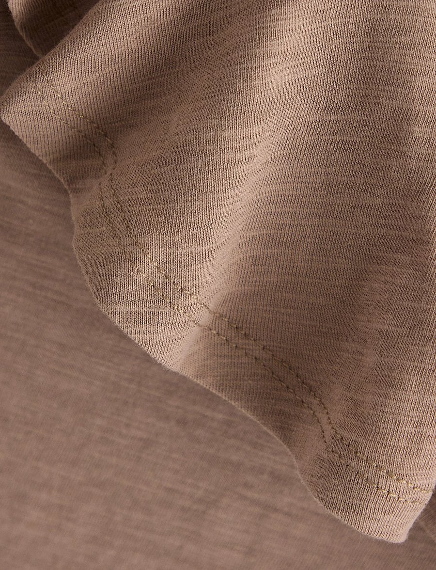 Lindex - Top in slub jersey with one shoulder design - tanktops - light dusty brown - 5