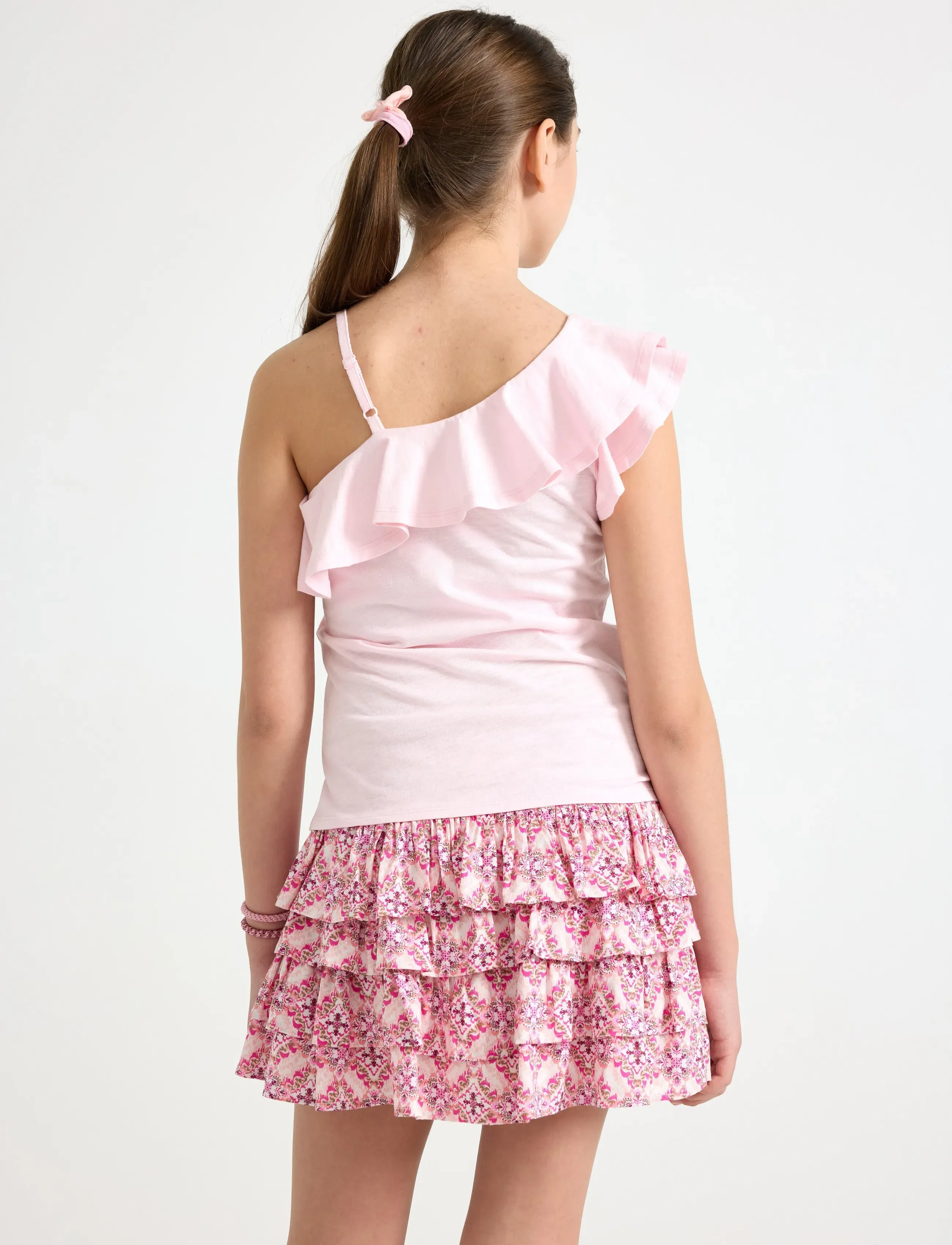 Lindex - Top in slub jersey with one shoulder design - tank top - light pink - 3