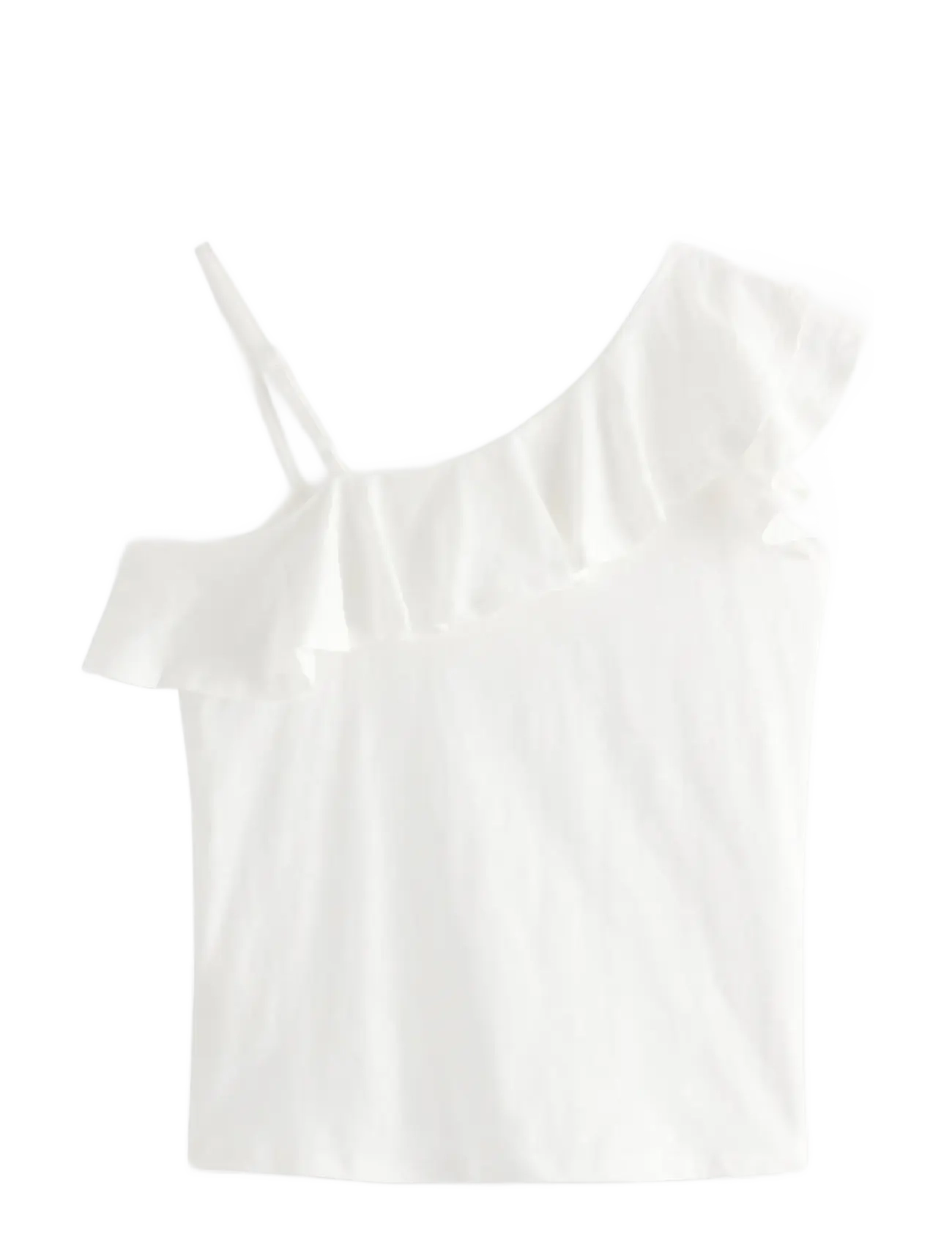 Lindex - Top in slub jersey with one shoulder design - tanktops - off white - 2