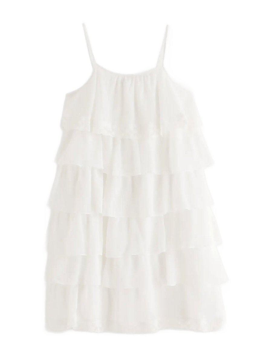 Lindex - Flounce dress - Ärmellose freizeitkleider - off white - 1