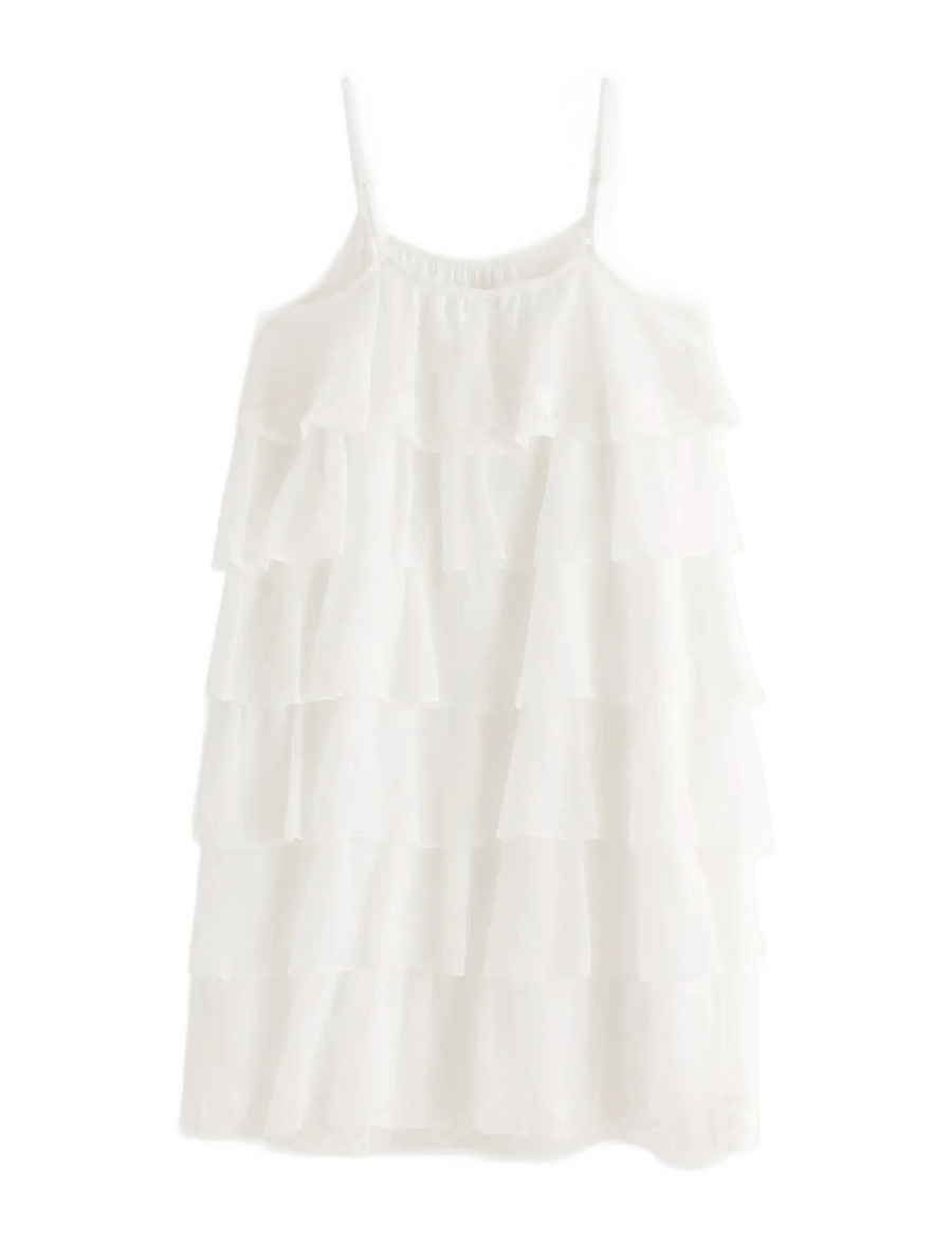 Lindex - Flounce dress - Ärmellose freizeitkleider - off white - 2