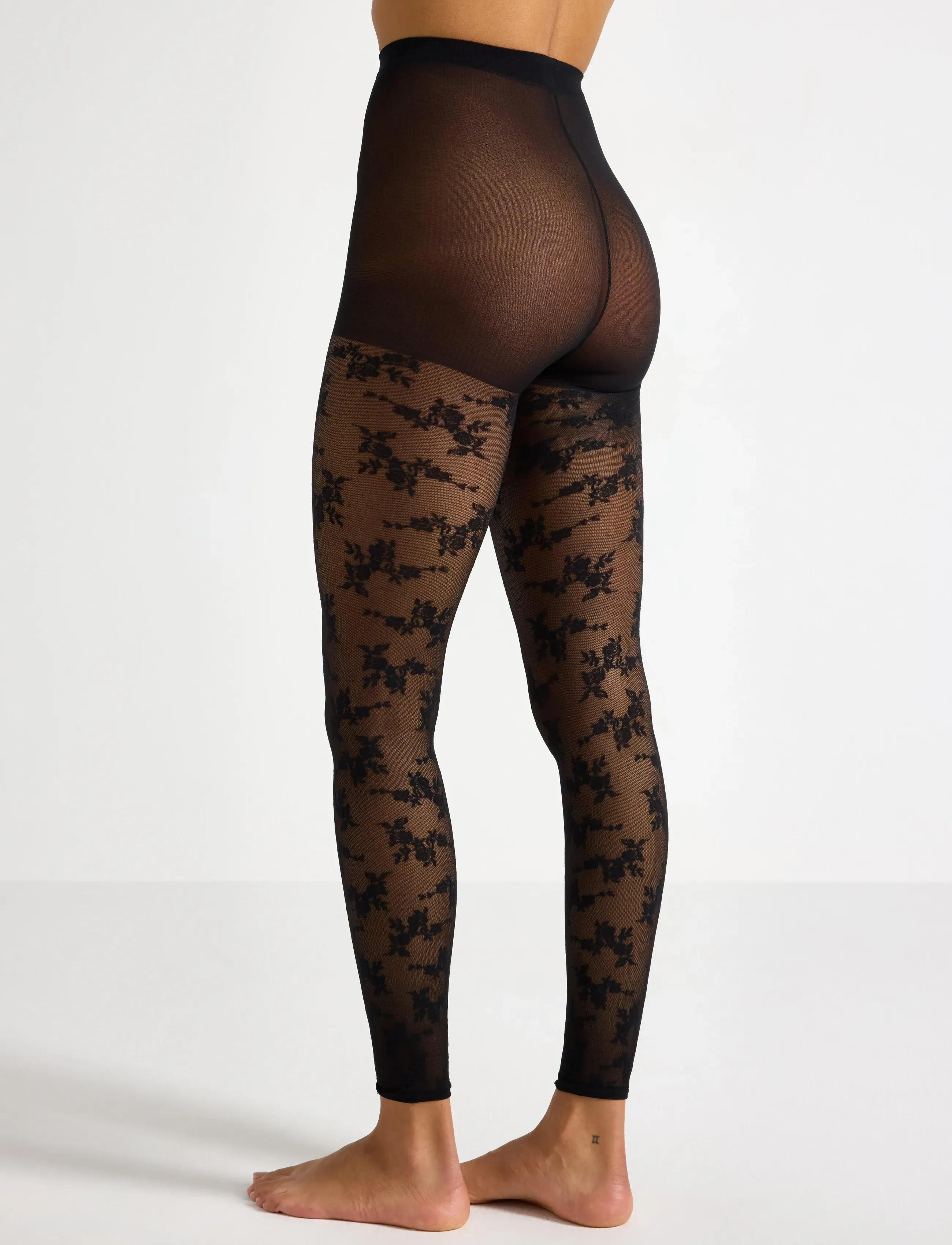 Lindex - Leggings 40 denier - special occasions - black - 2