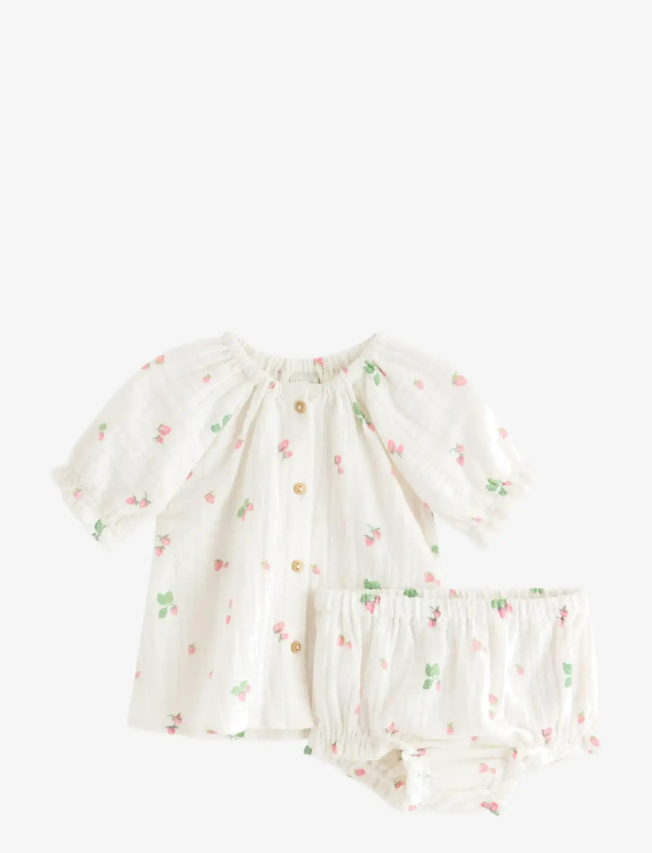 Lindex - Set - blouse and bloomers - lühikeste varrukatega t-särkide komplektid - light dusty white - 0