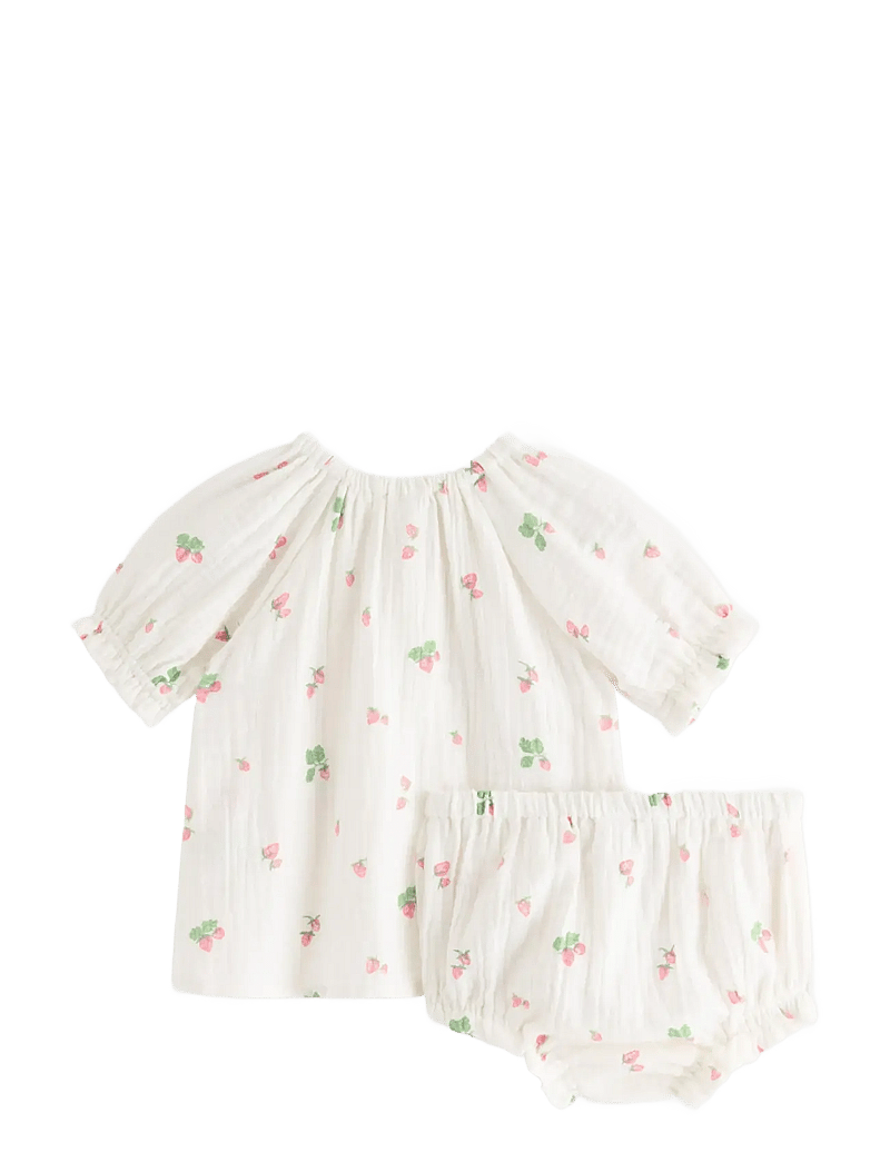 Lindex - Set - blouse and bloomers - lühikeste varrukatega t-särkide komplektid - light dusty white - 1