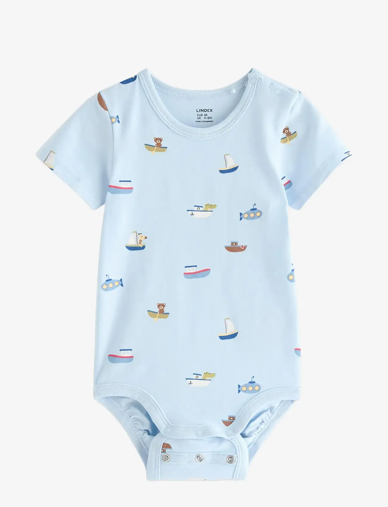 Lindex - Short-sleeved bodysuit - kortærmede heldragter - light blue - 0