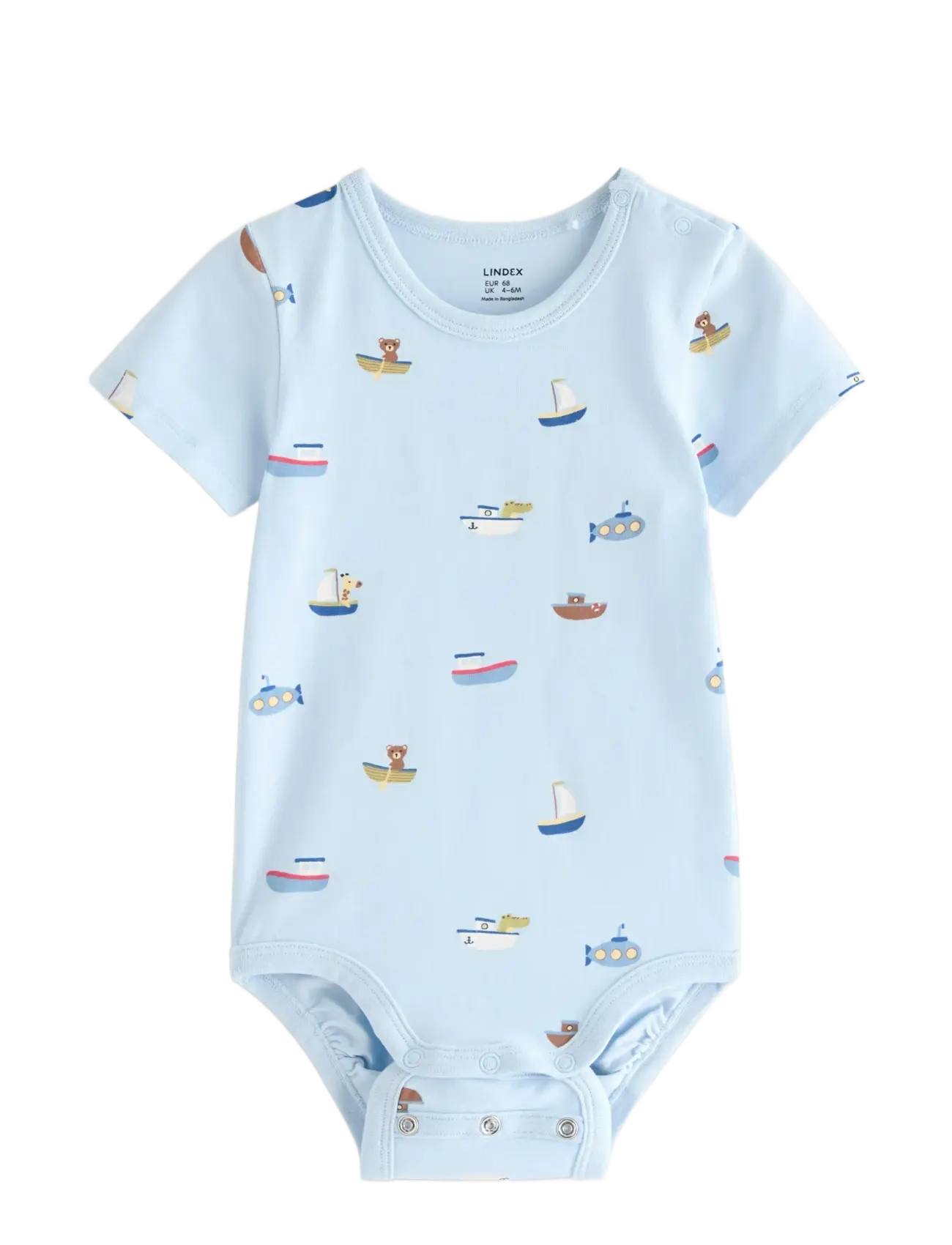 Lindex Short-sleeved bodysuit - Clothing - LIGHT BLUE / blue