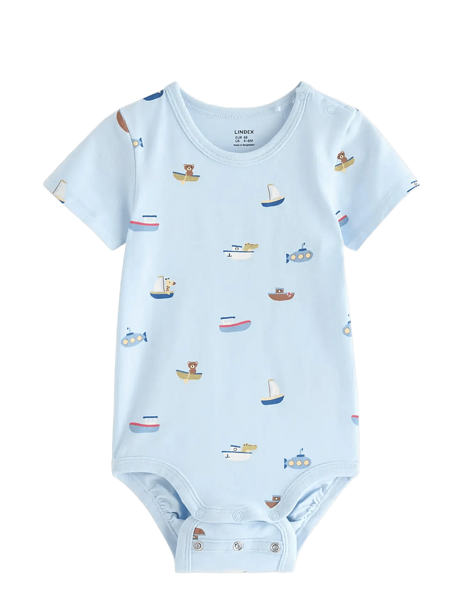 Lindex - Short-sleeved bodysuit - kurzärmelig - light blue - 0