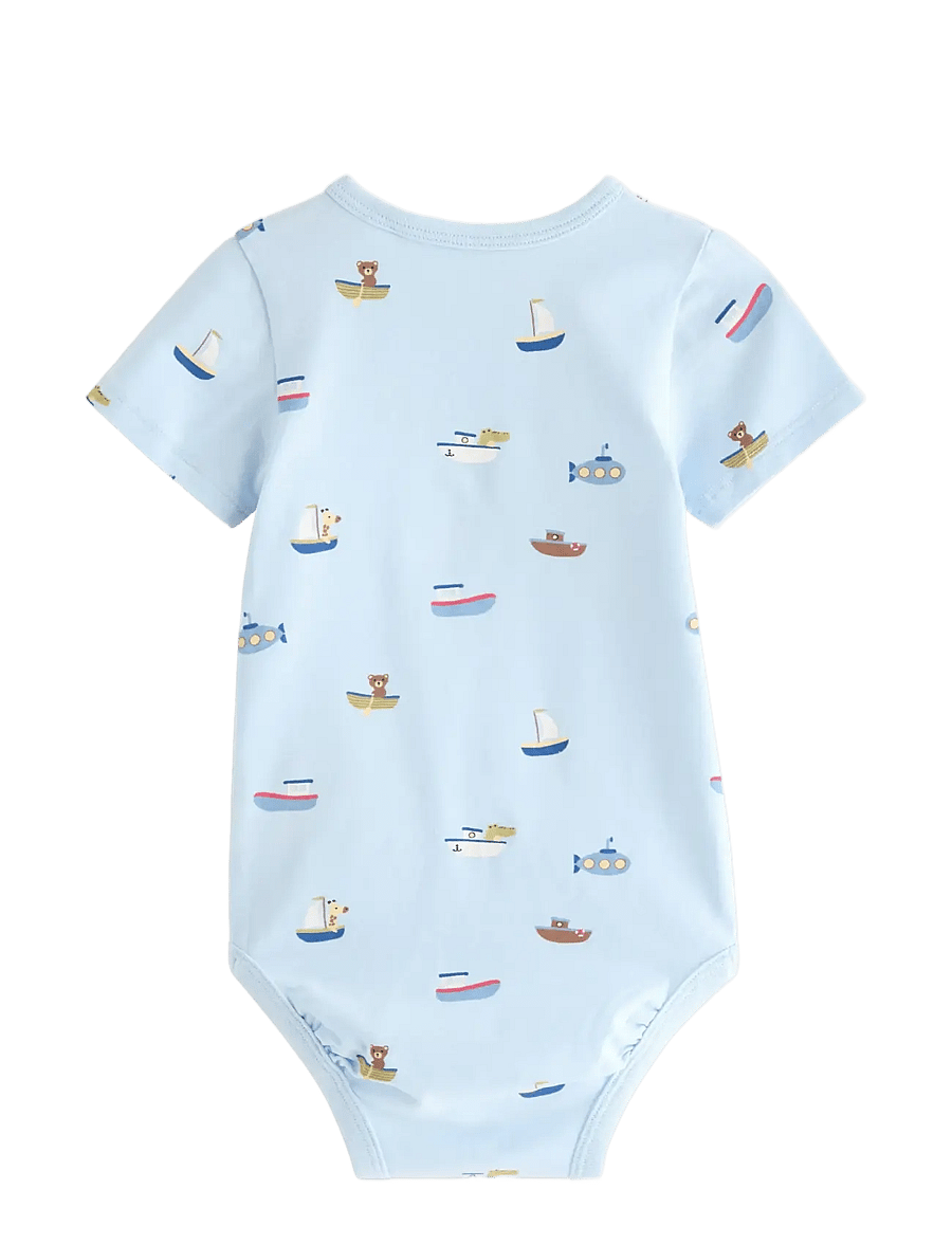Lindex - Short-sleeved bodysuit - kurzärmelig - light blue - 1