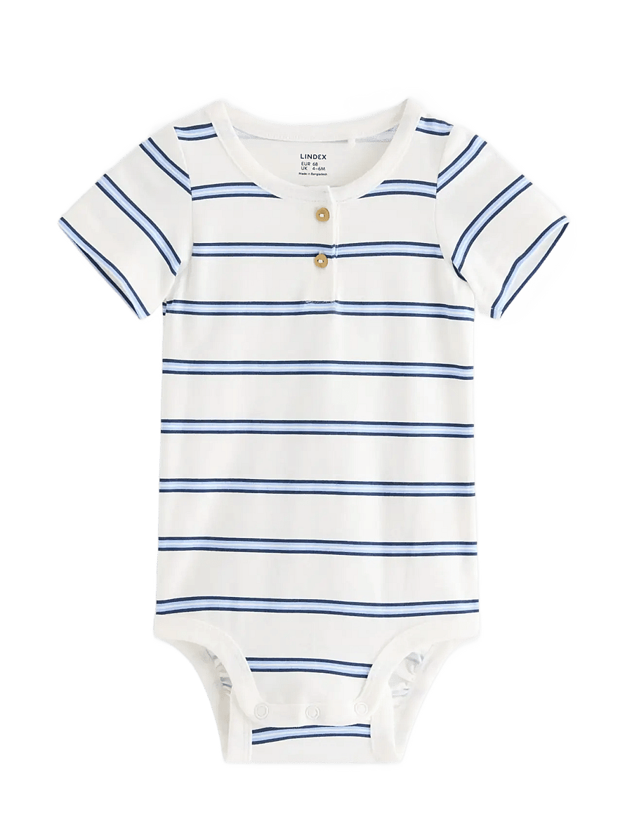Lindex - Short-sleeved bodysuit - kortærmede heldragter - light dusty white - 0